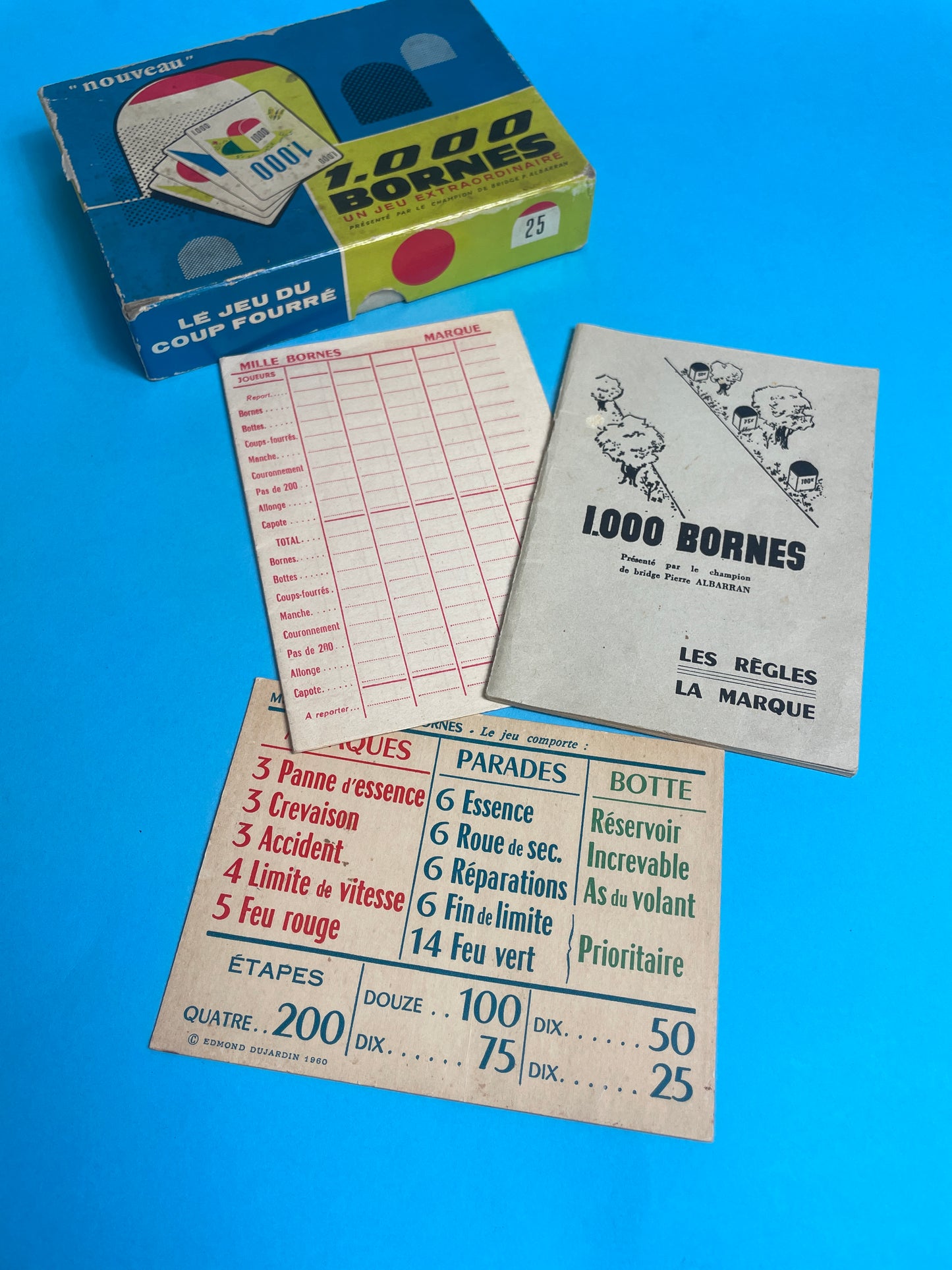 Jeu de société 1000 bornes vintage
