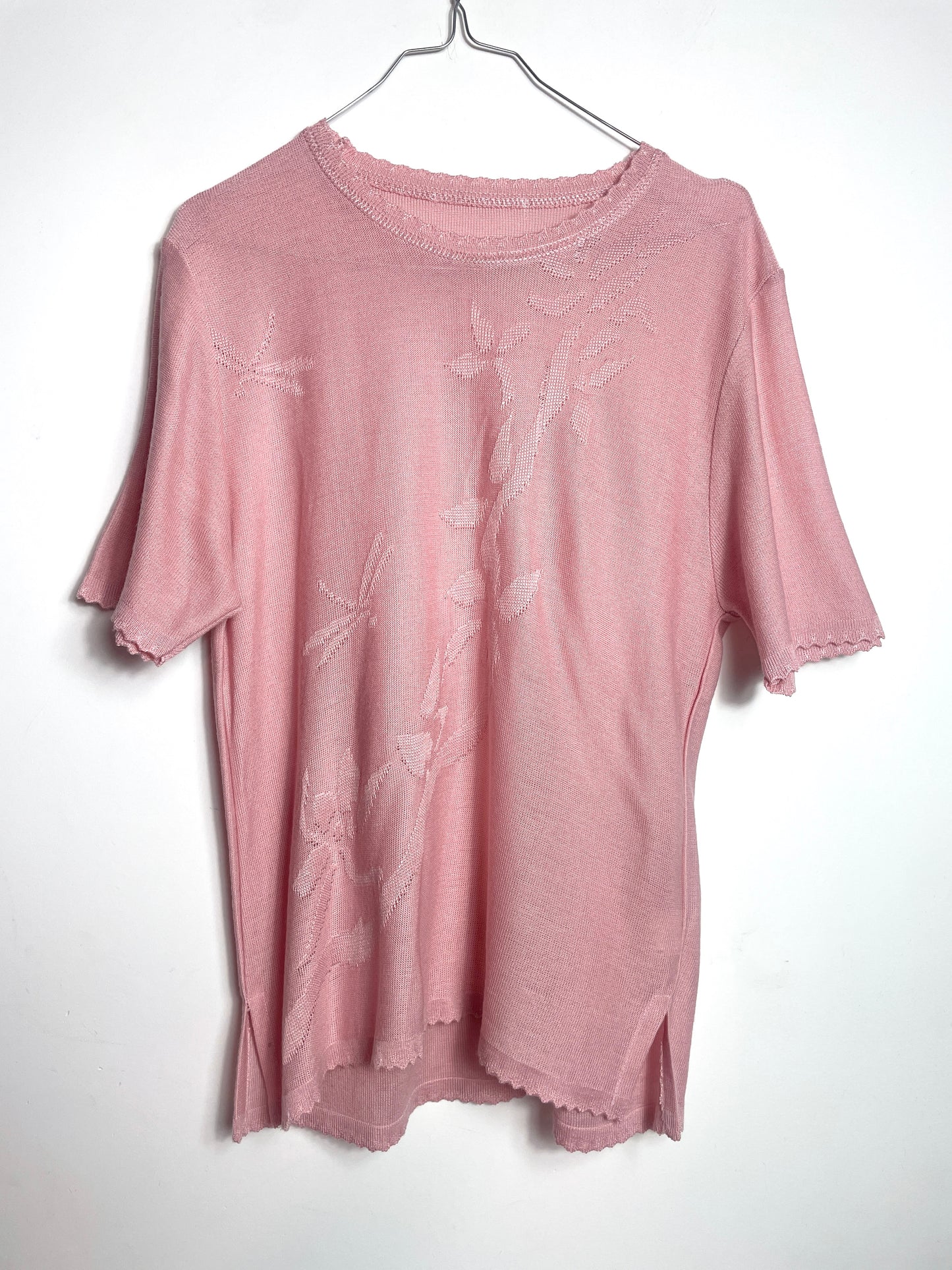 Top en maille rose 42/44