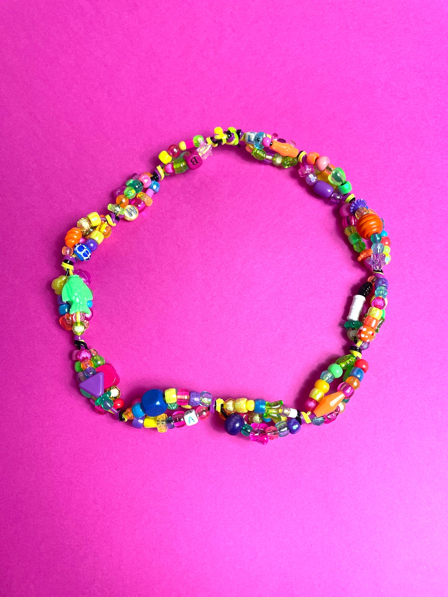 Collier de perles multico triple 3