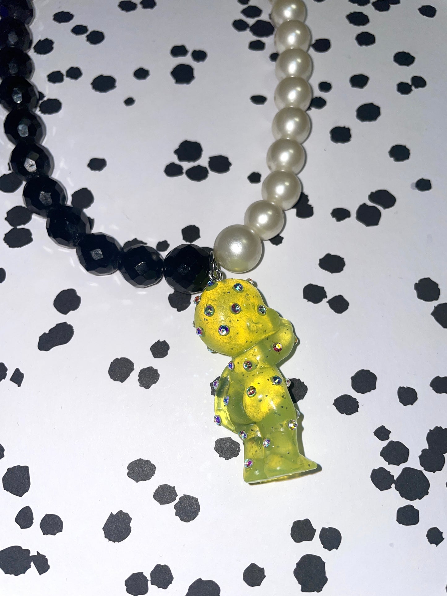 Collier perles Babies jaune