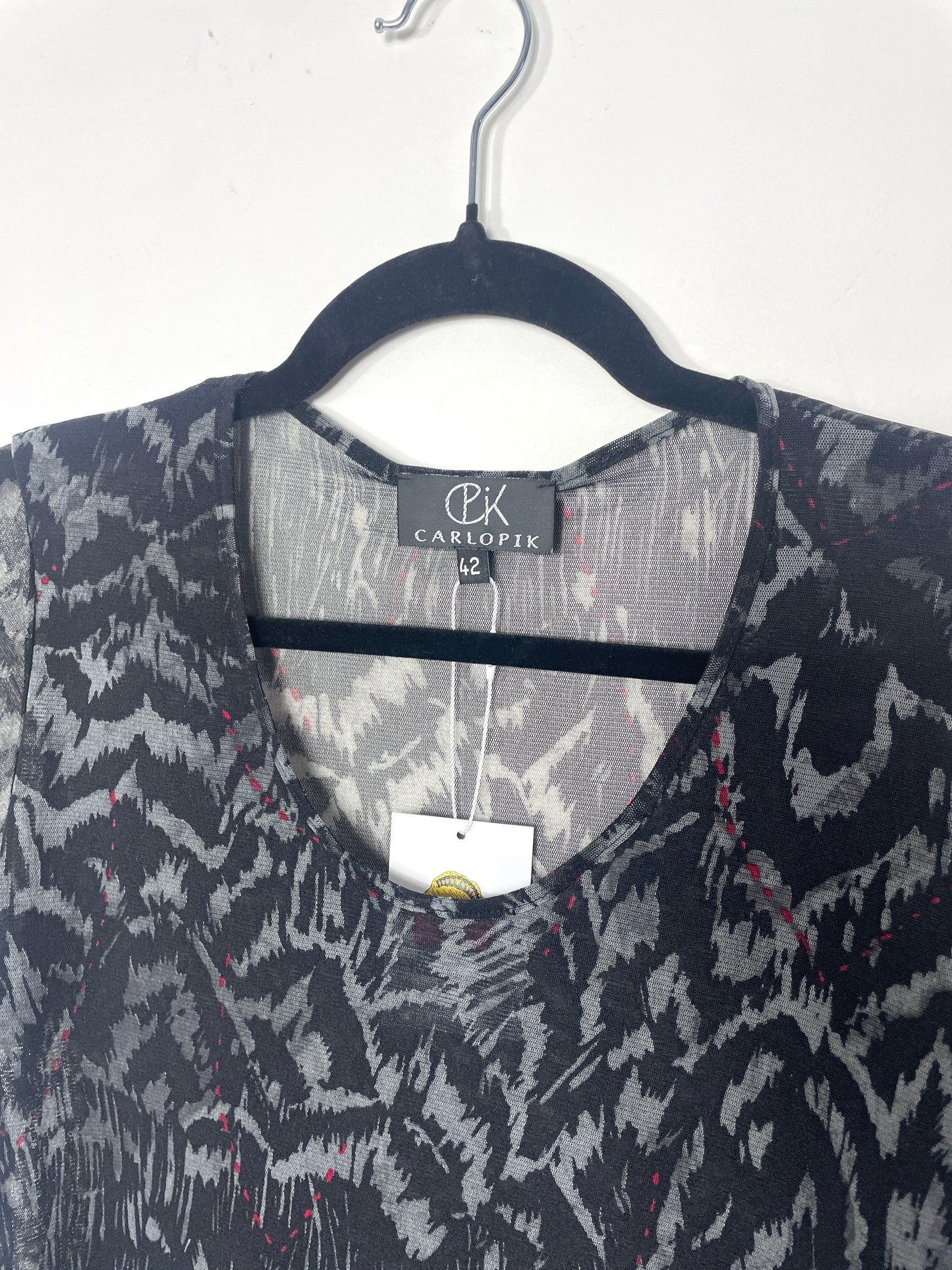 T-shirt gris y2k en mesh