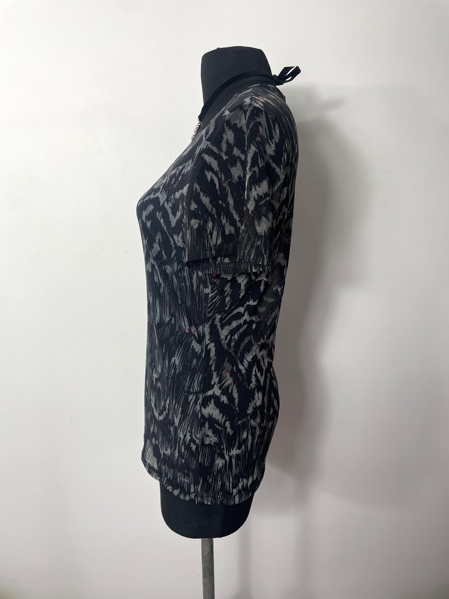 T-shirt gris y2k en mesh