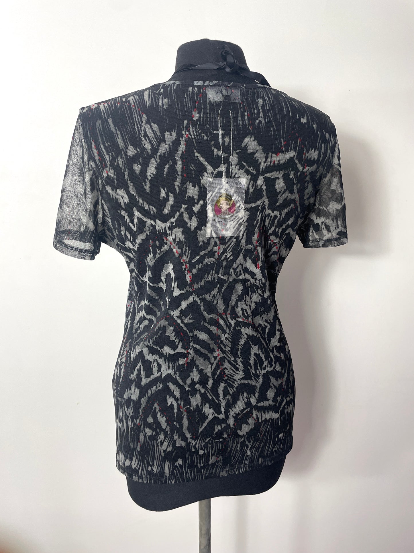 T-shirt gris y2k en mesh