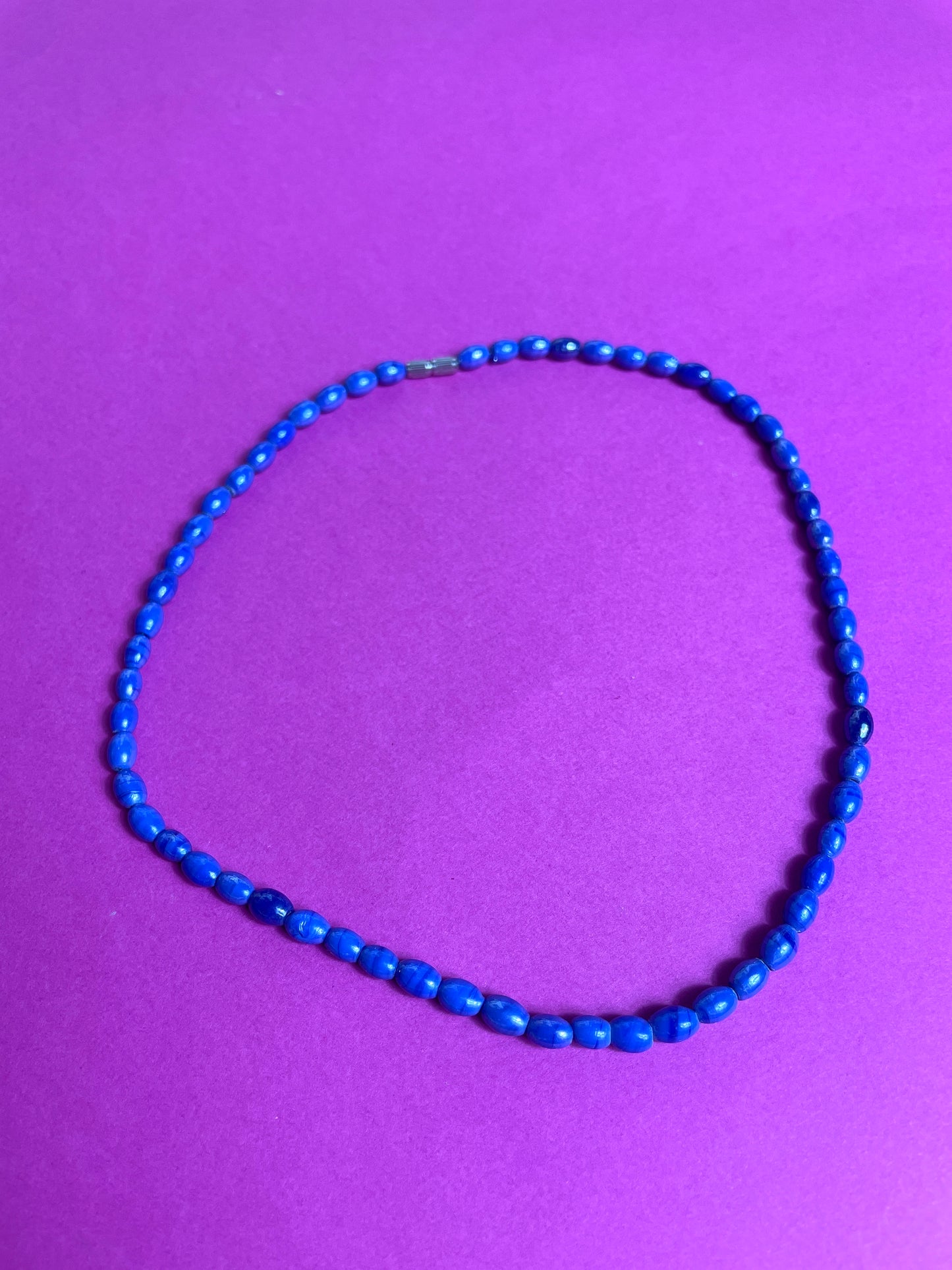 Collier 80s bleu