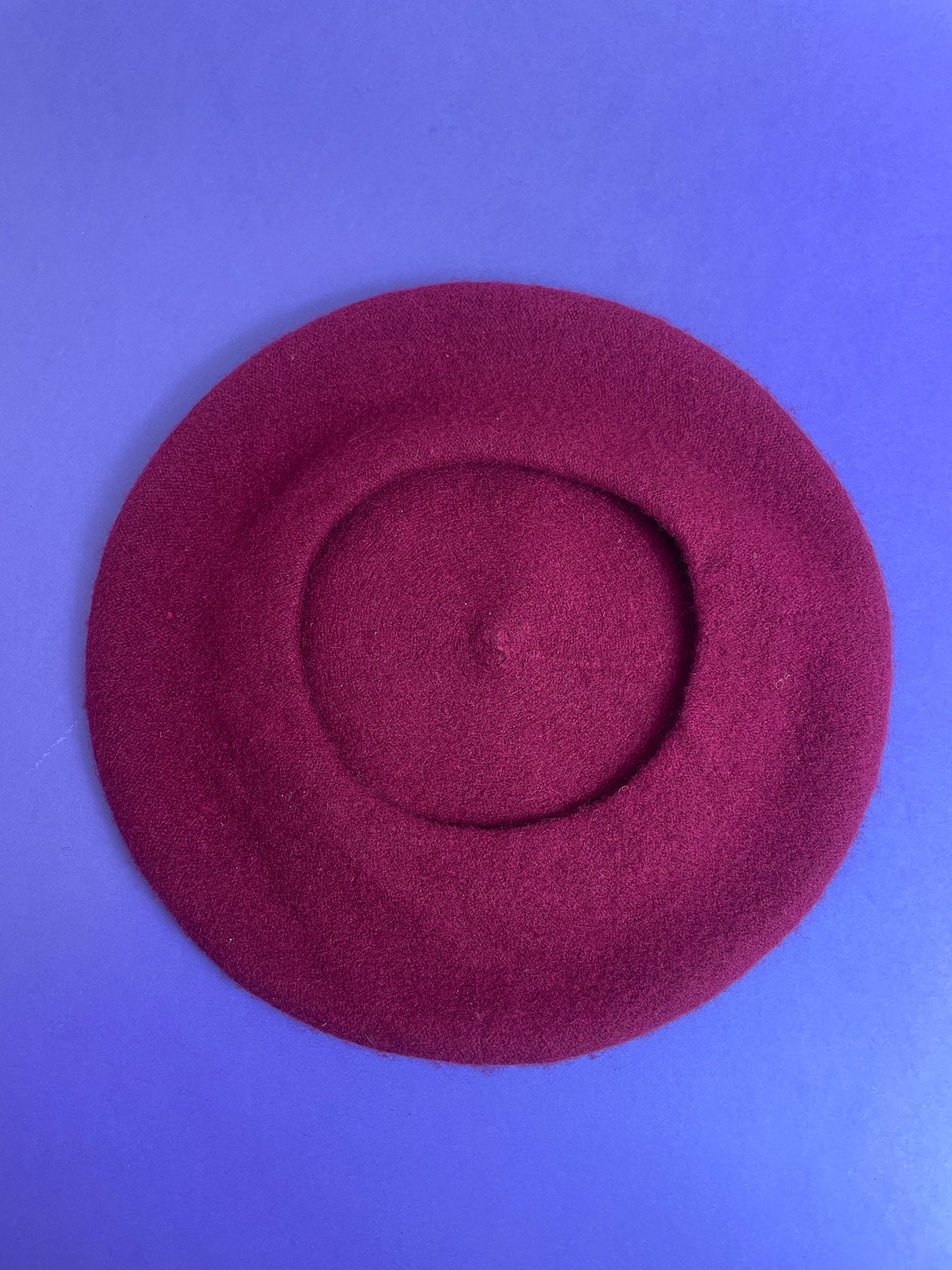 Béret bordeaux en laine