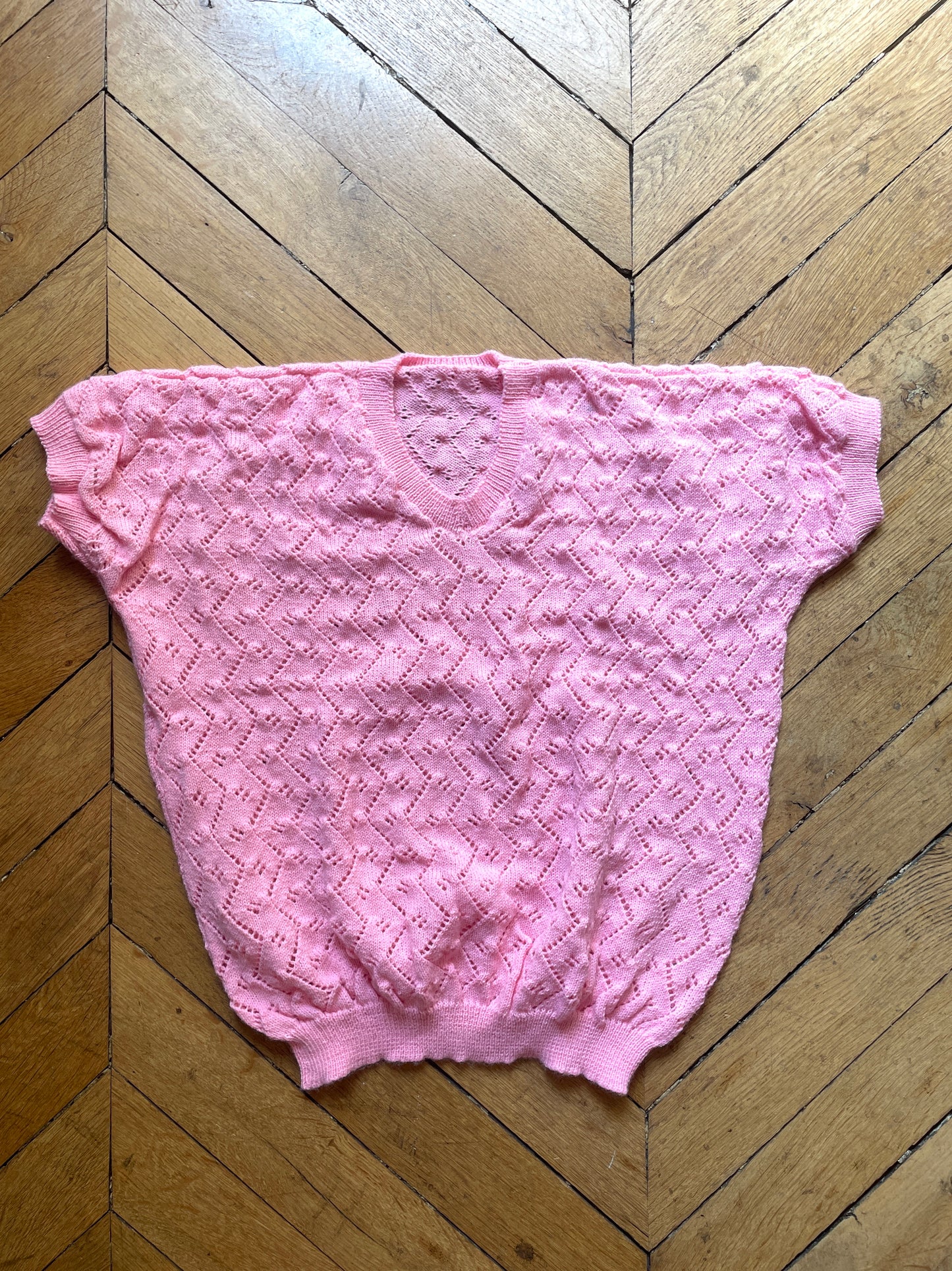 Top en maille rose