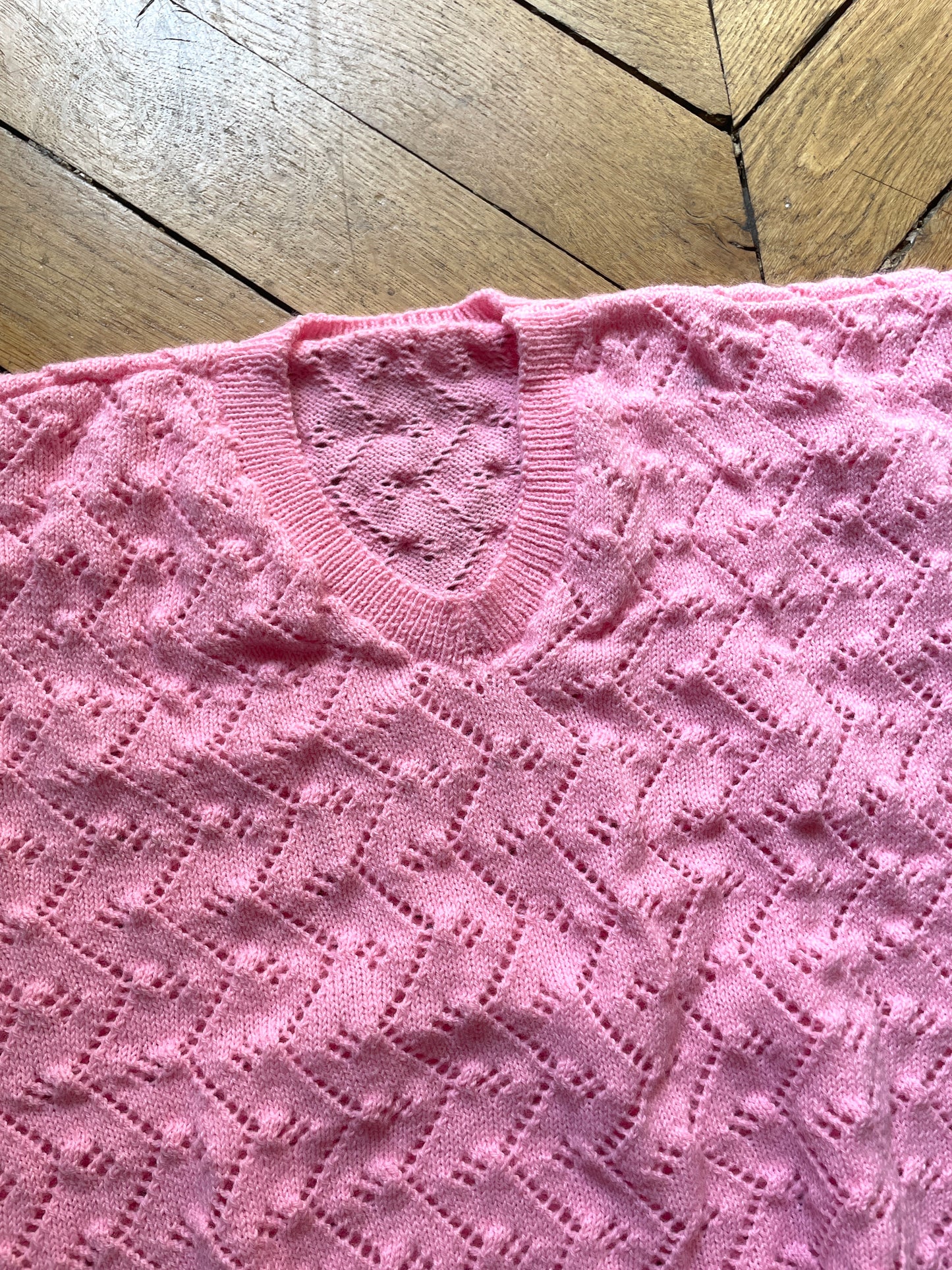 Top en maille rose