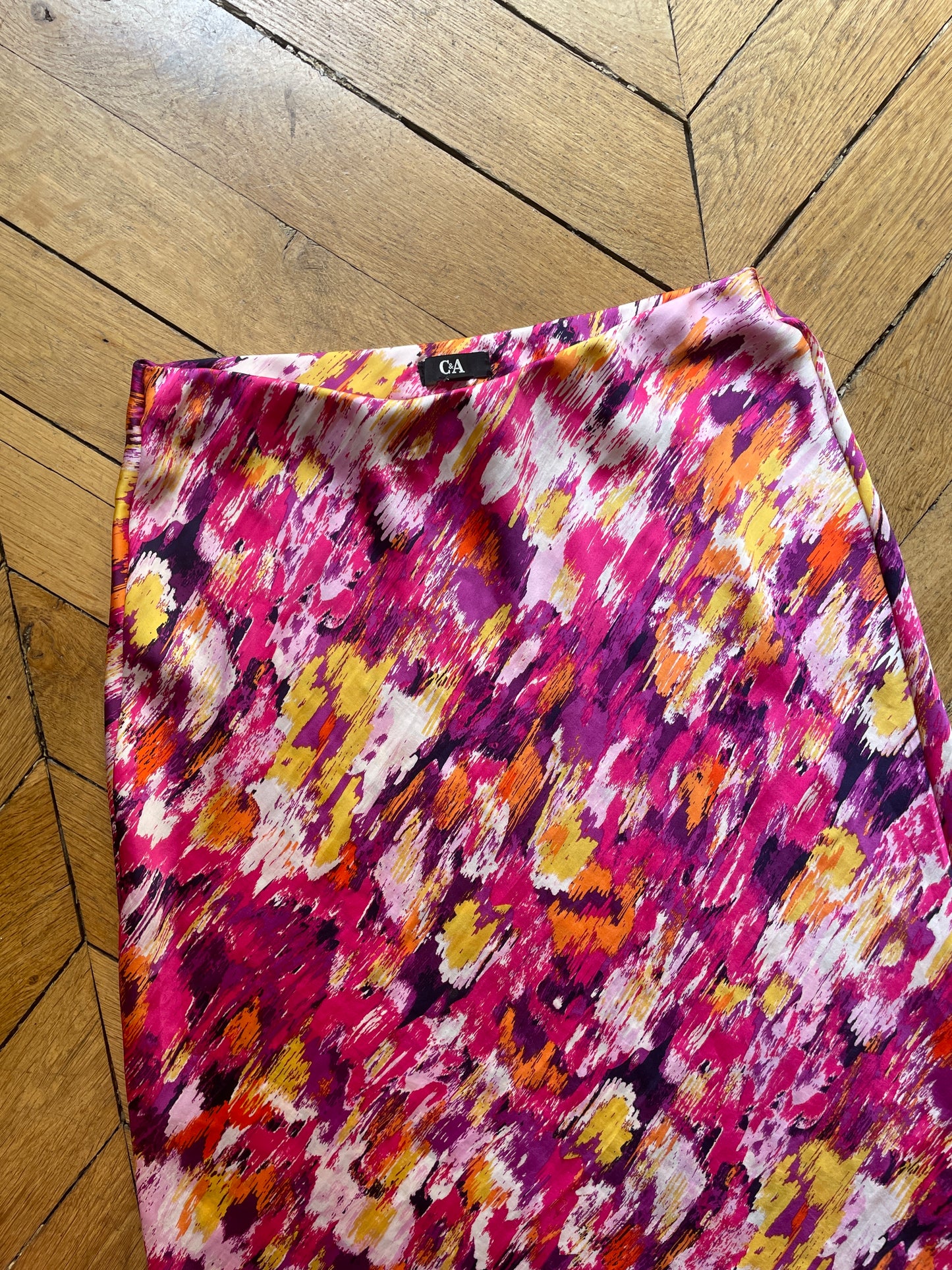 Jupe longue en satin