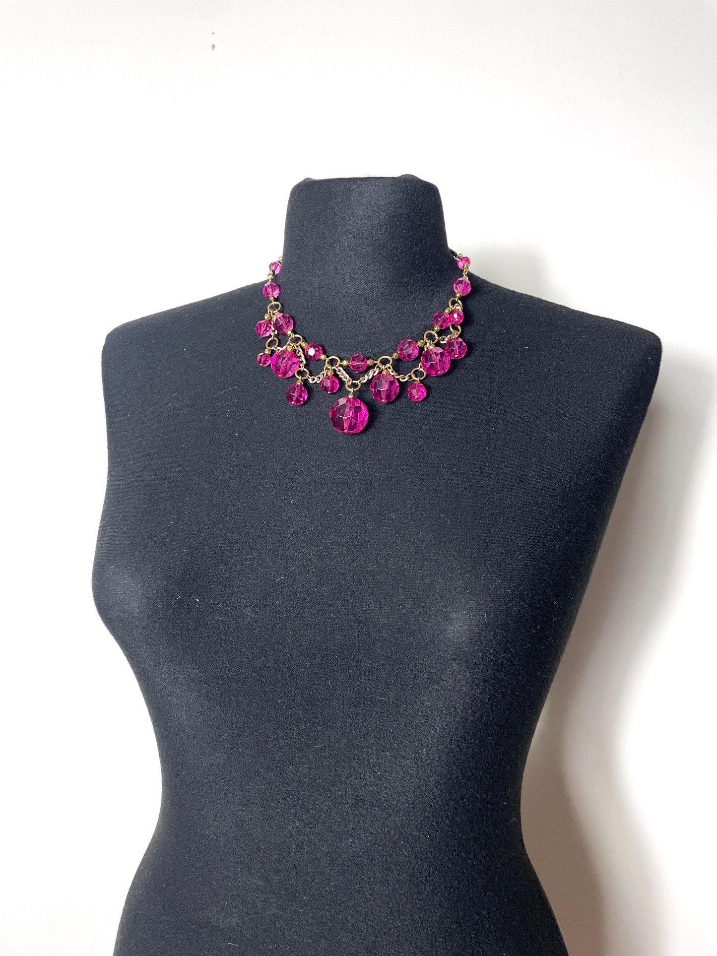 Collier vintage rose