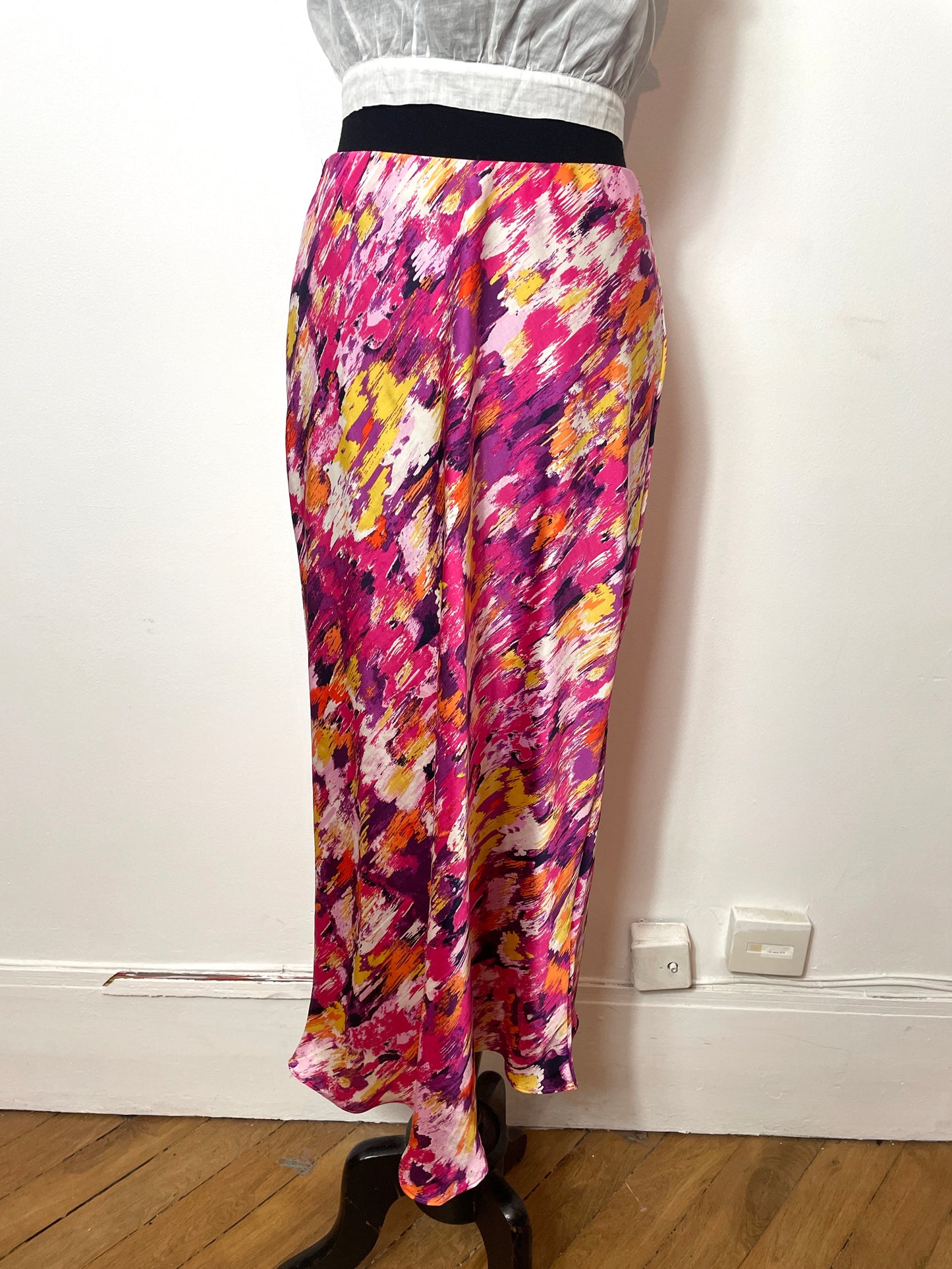 Jupe longue en satin