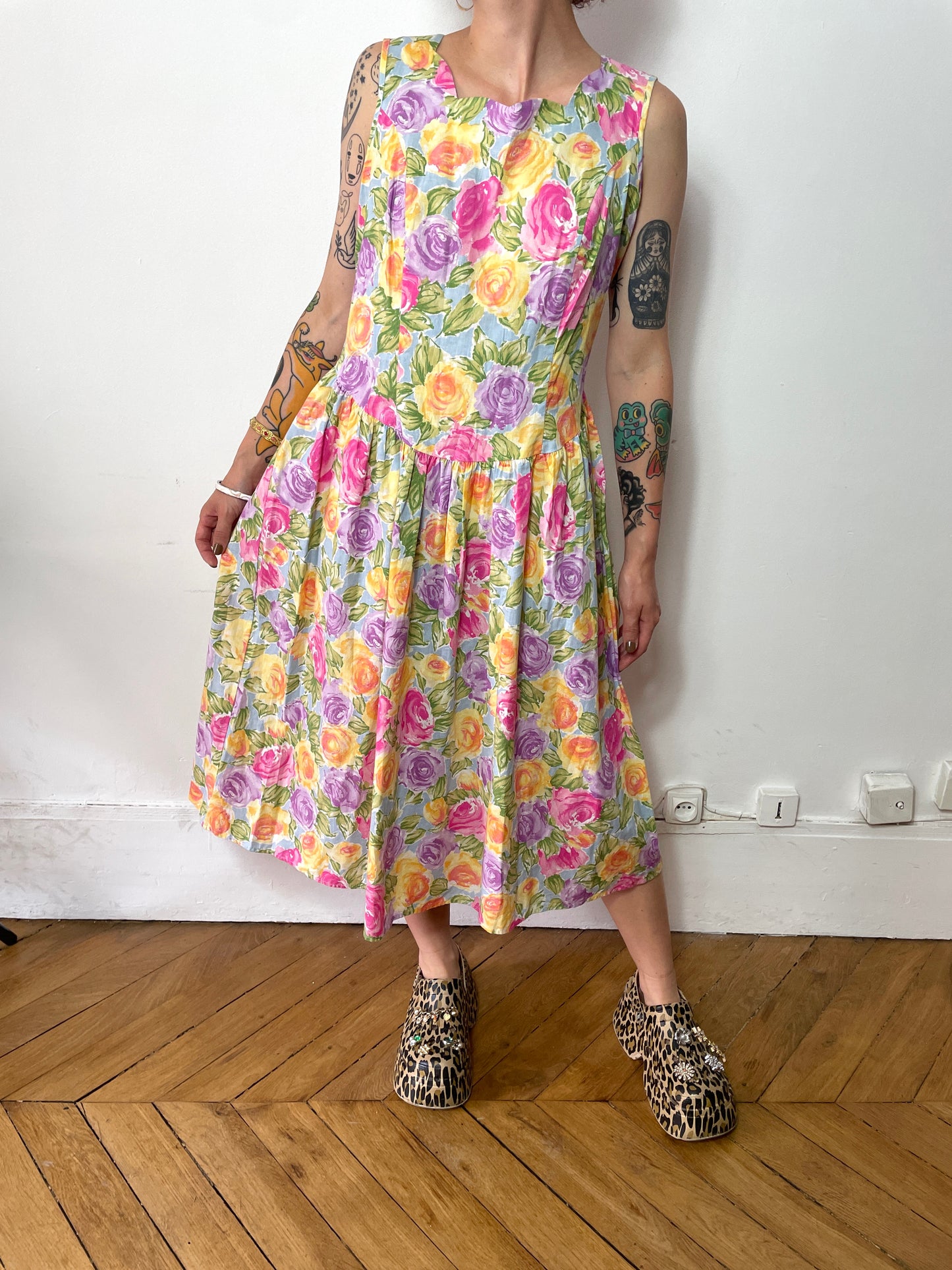 Robe 90s à fleurs