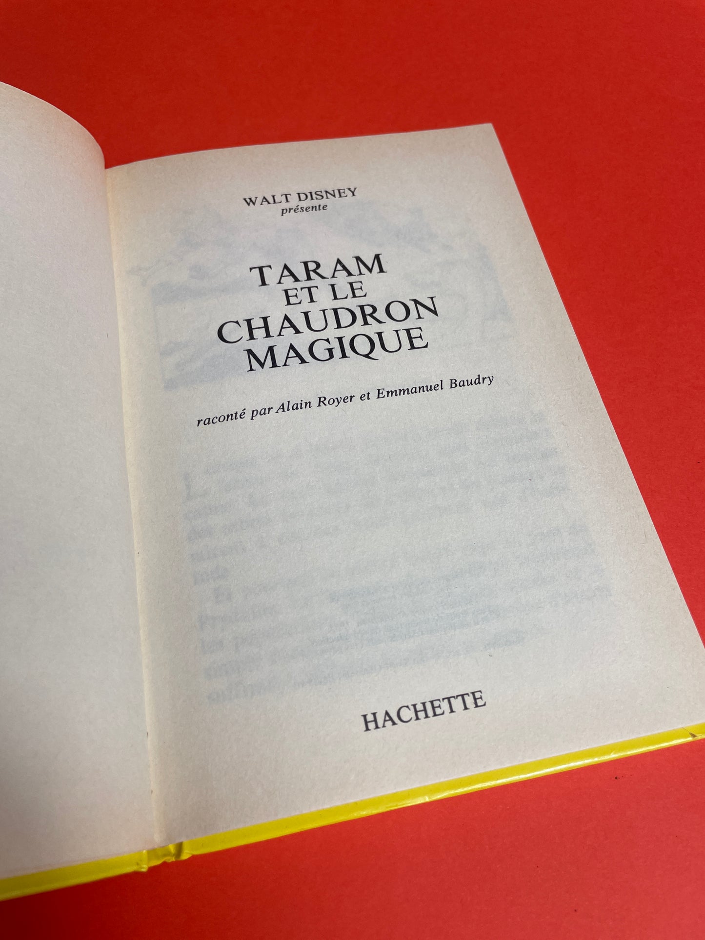 Livre Taram et le chaudron magique 1985