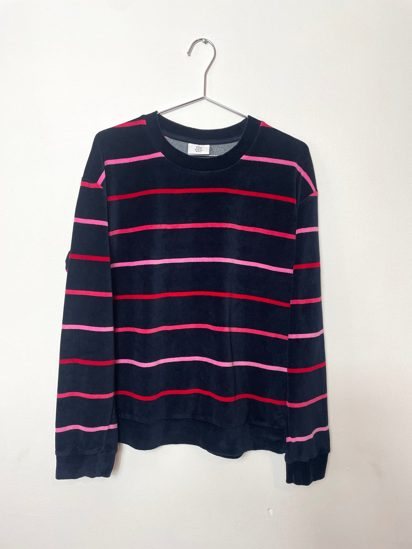 Sweat en velours rayé