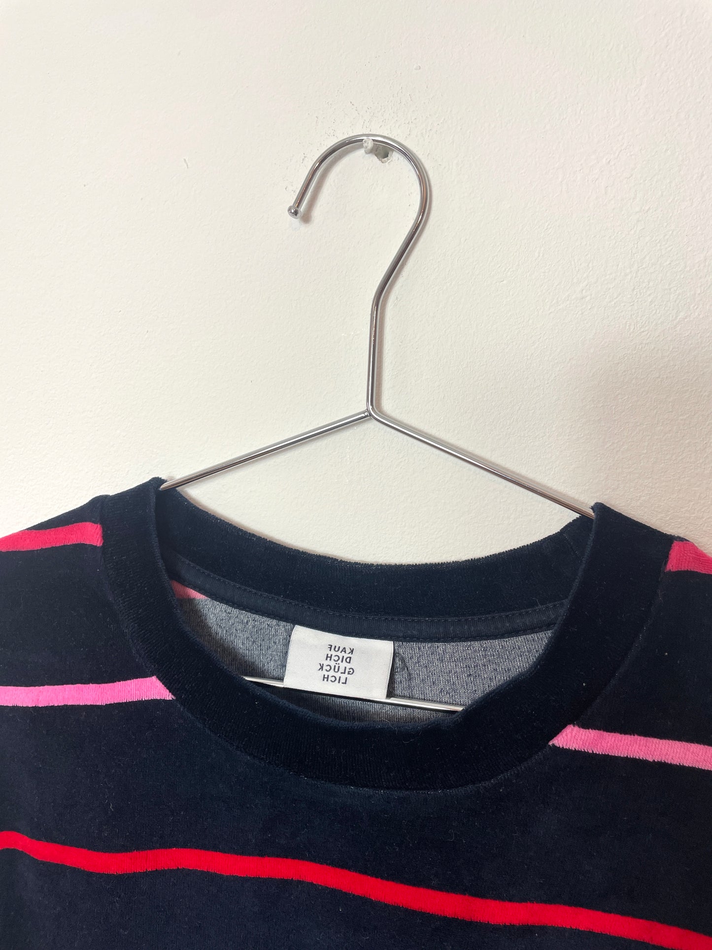 Sweat en velours rayé