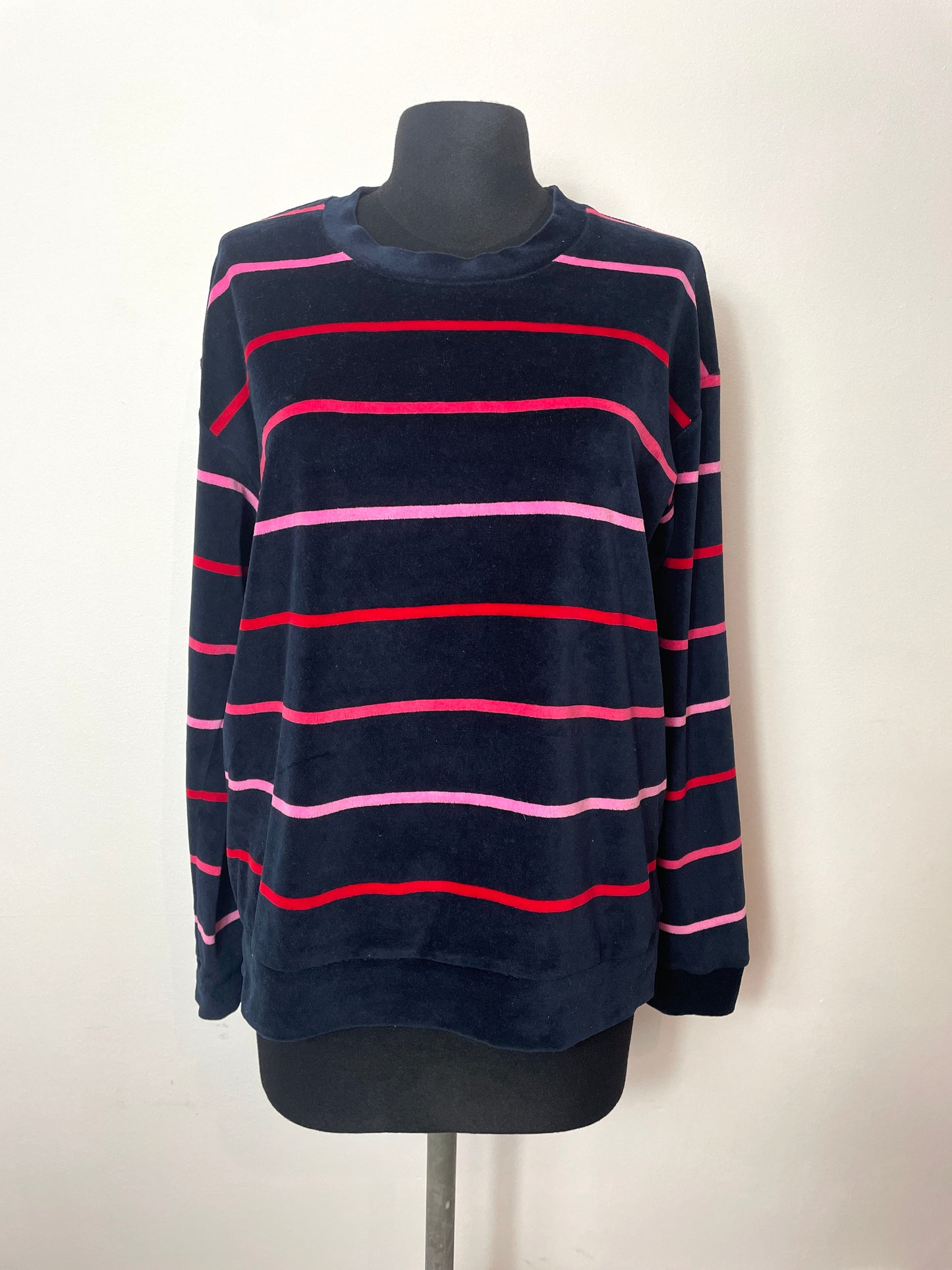 Sweat en velours rayé