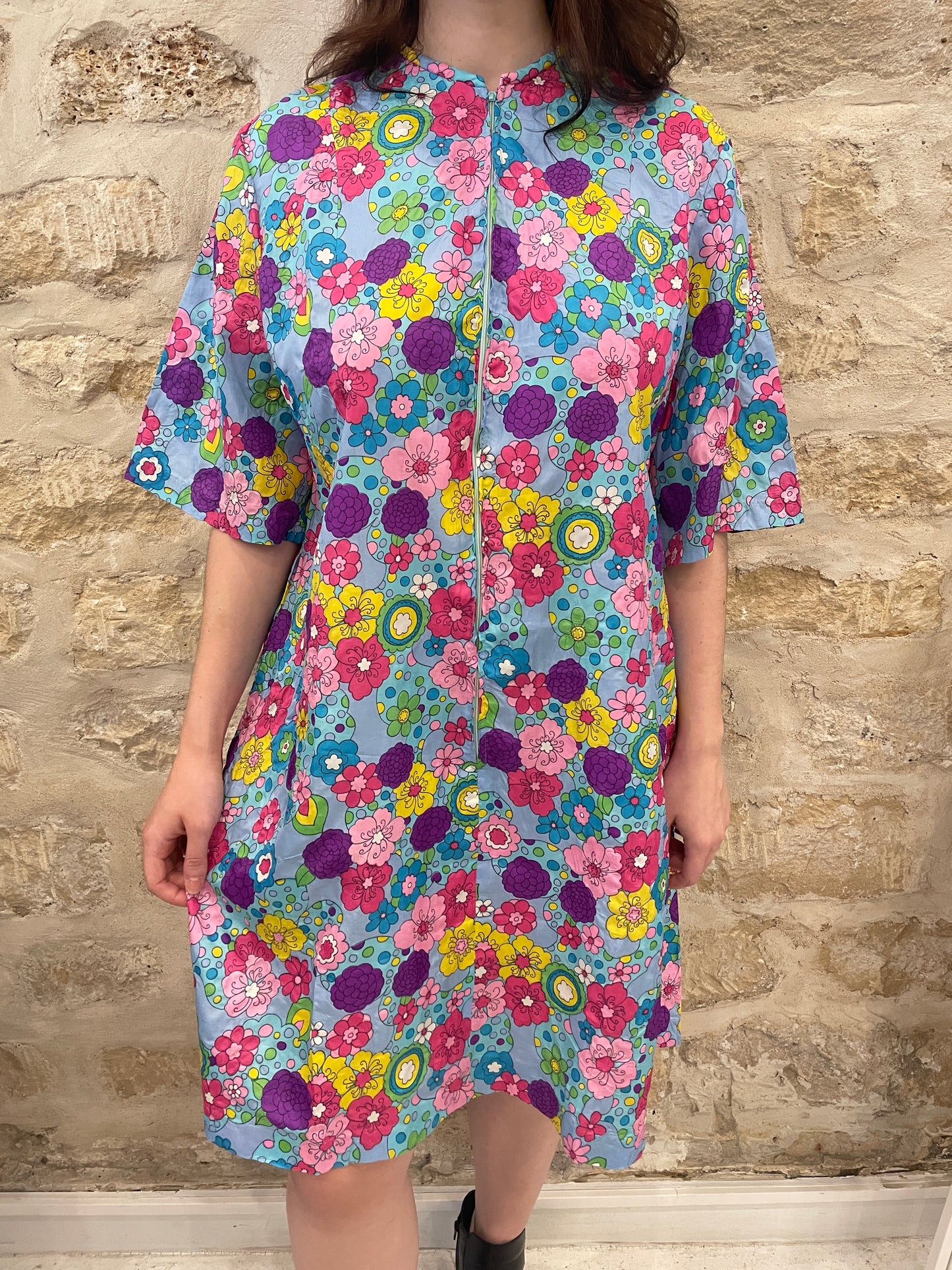 Robe 70's à fleurs