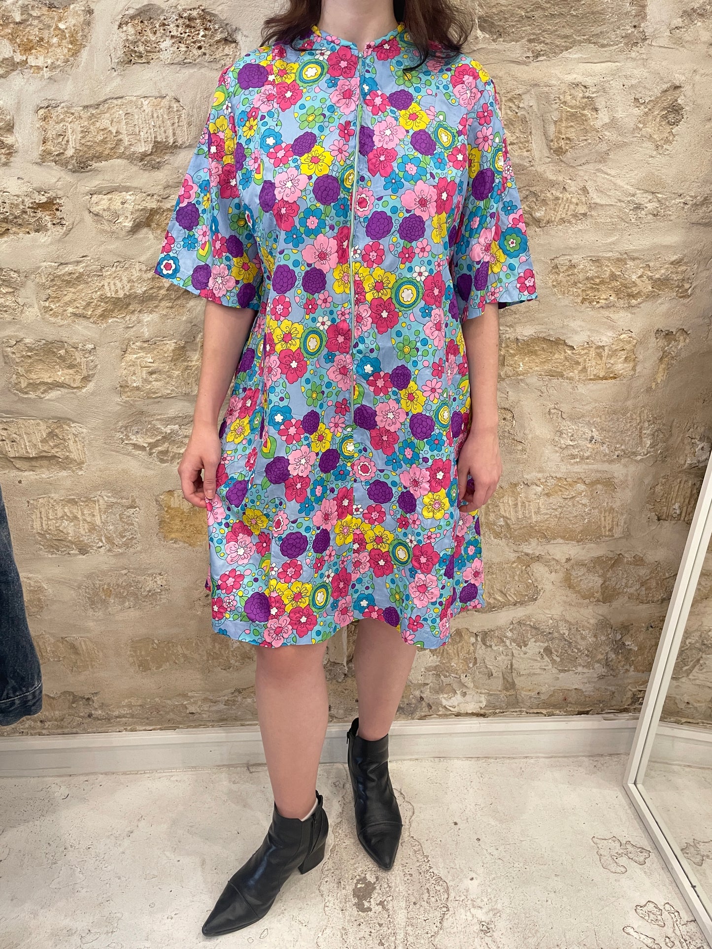 Robe 70's à fleurs
