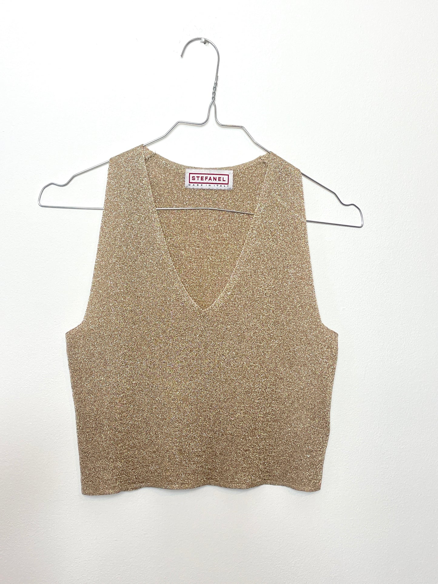 Top vintage Stefanel en lamé