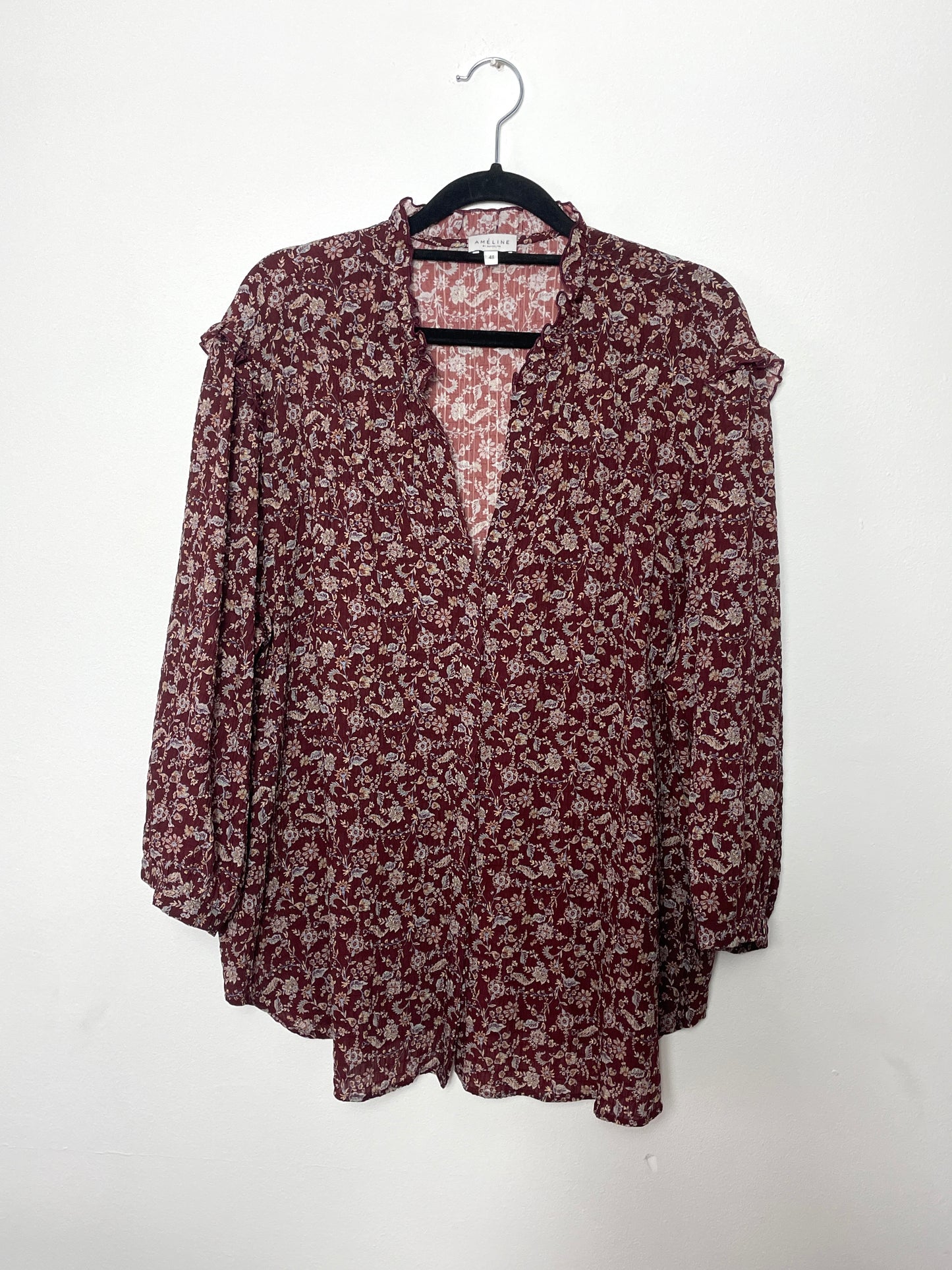 Blouse à fleurs T48