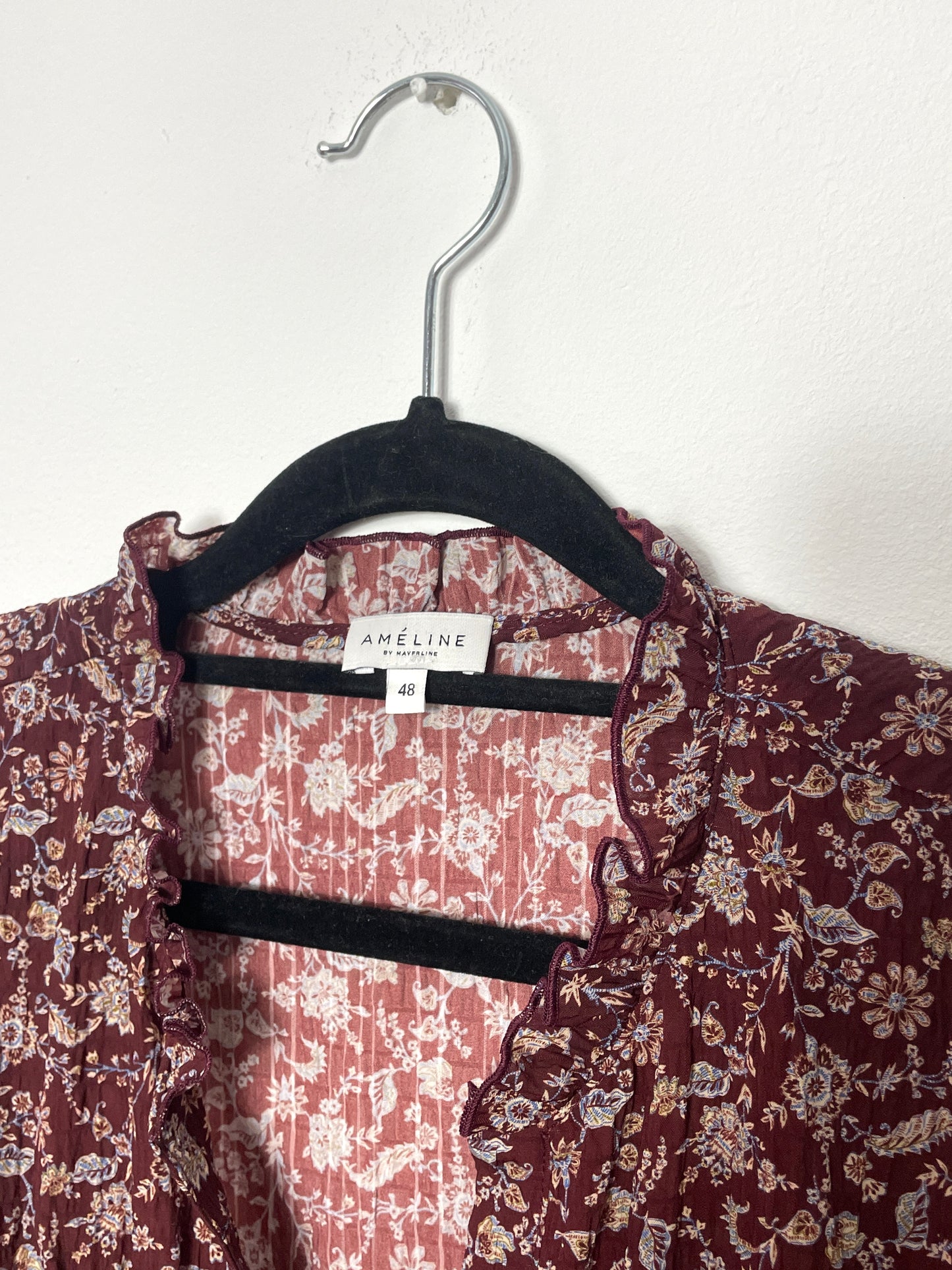 Blouse à fleurs T48