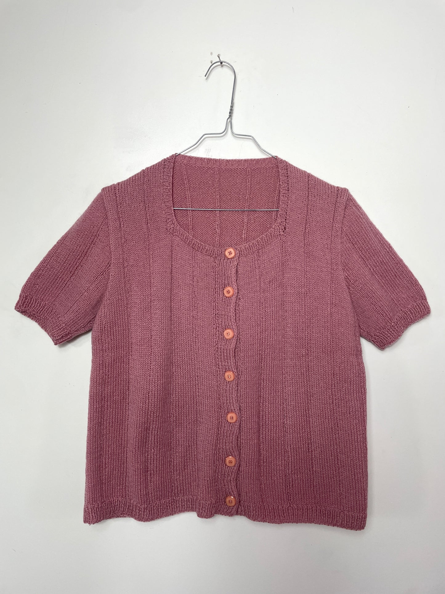 Cardigan en laine tricoté main