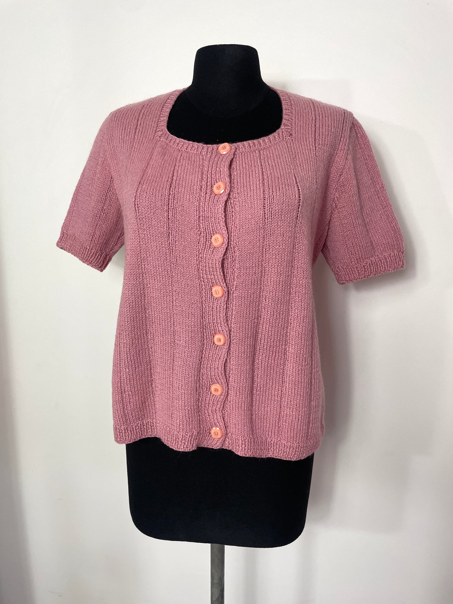 Cardigan en laine tricoté main