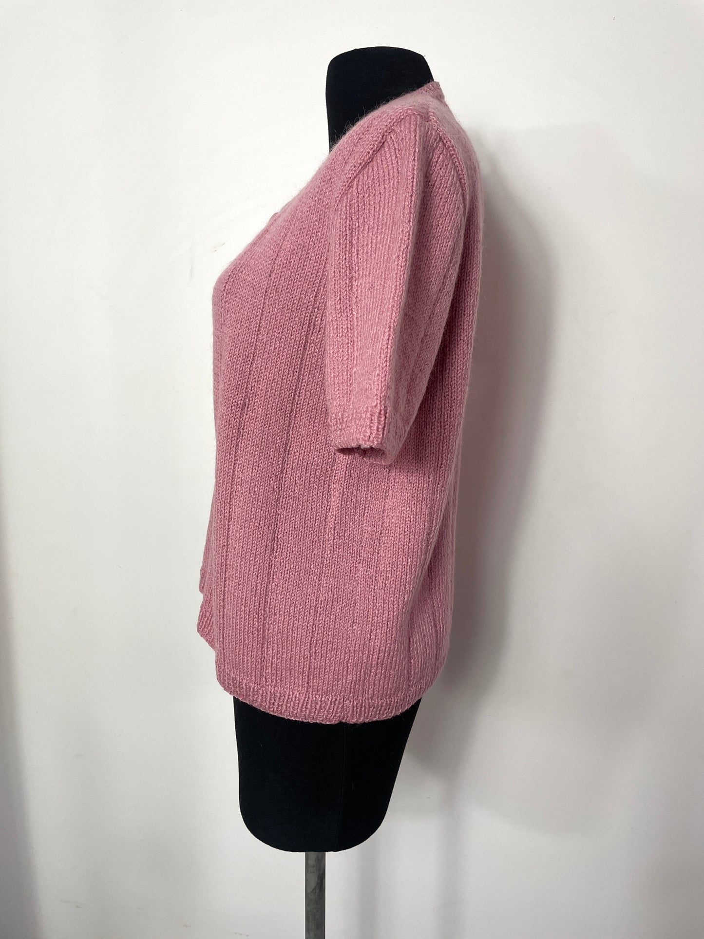 Cardigan en laine tricoté main