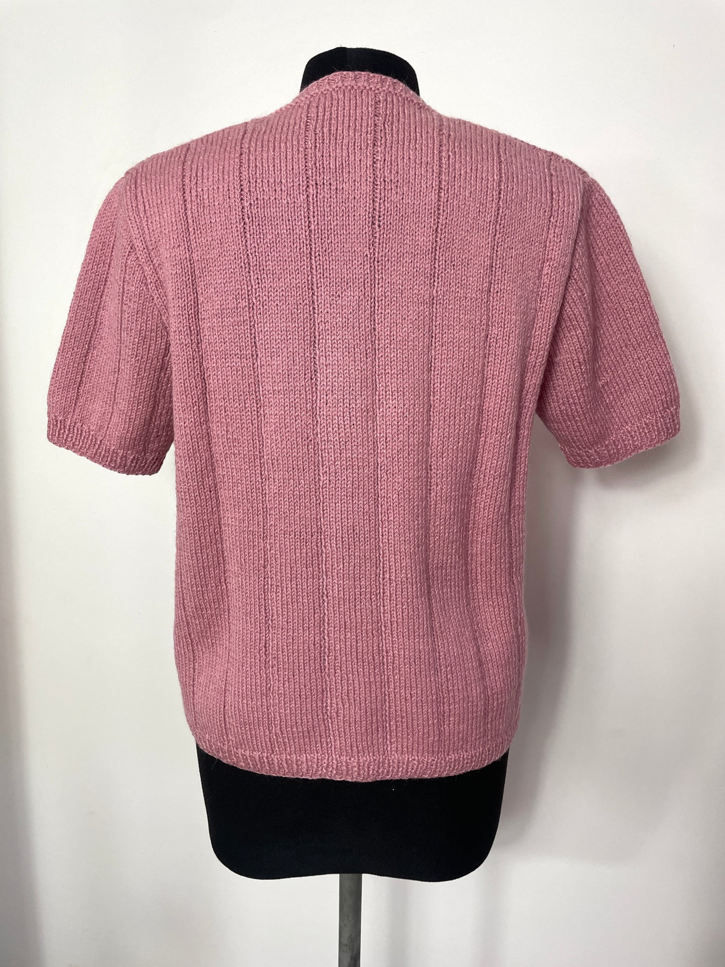 Cardigan en laine tricoté main