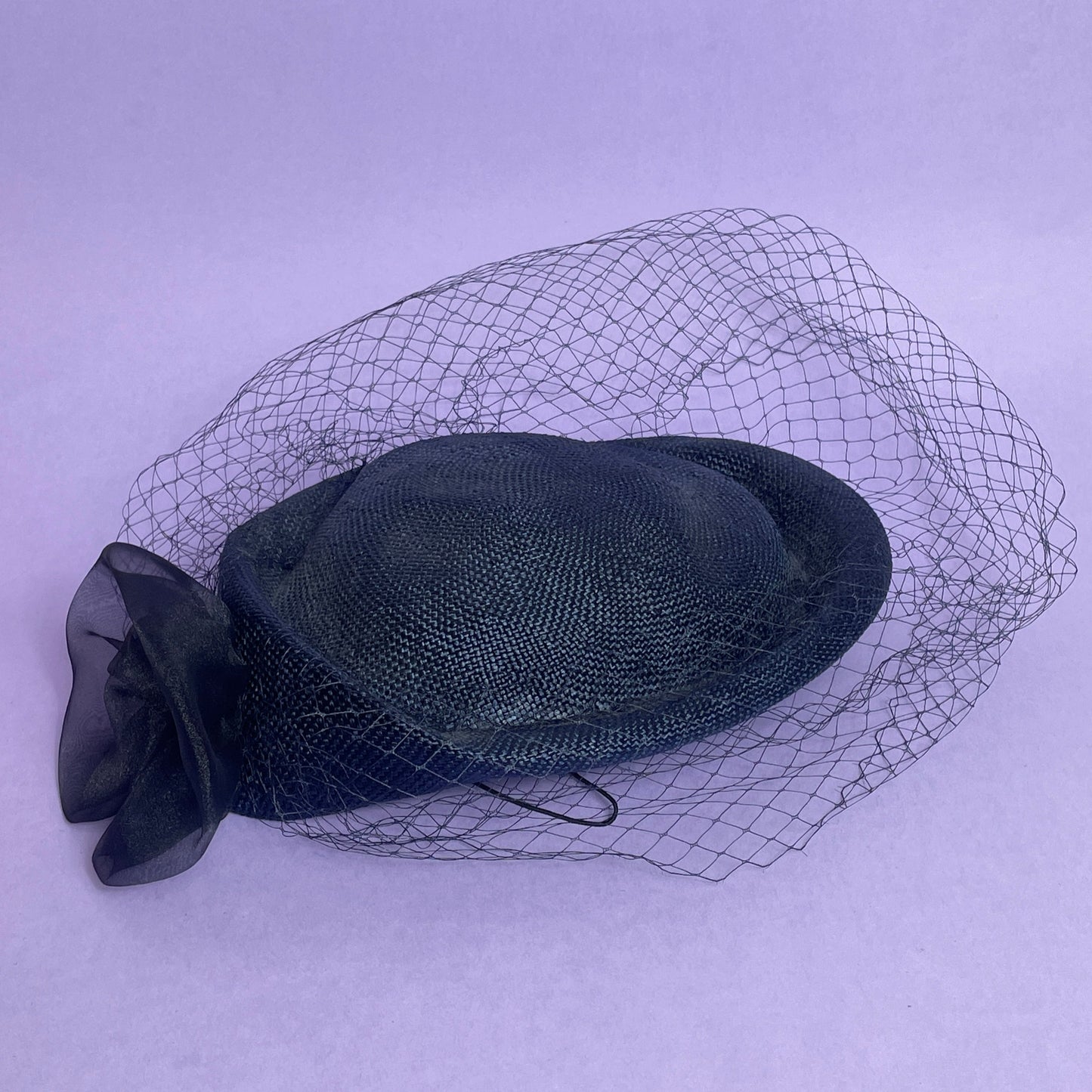Bibi vintage à voilette bleu