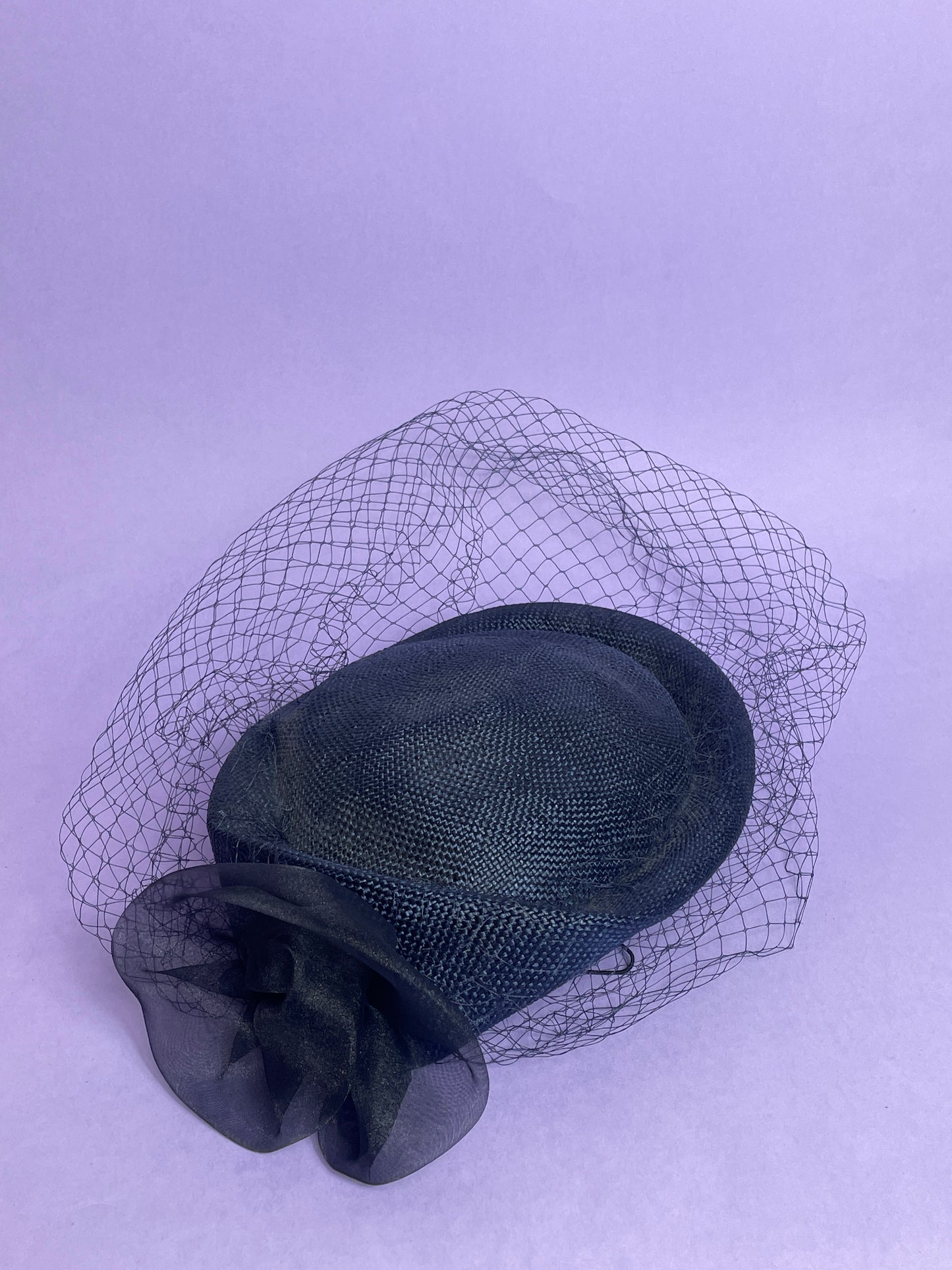 Bibi vintage à voilette bleu