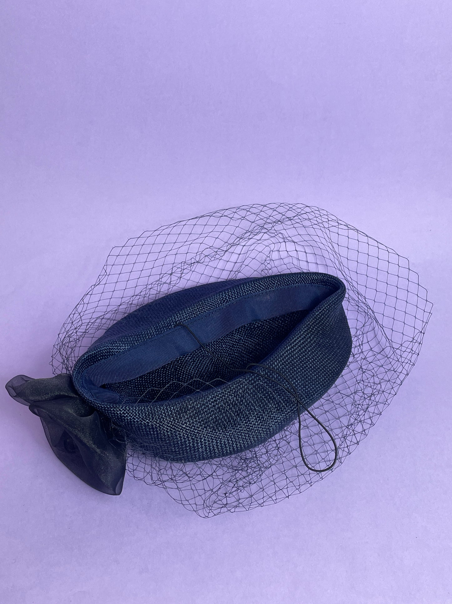 Bibi vintage à voilette bleu
