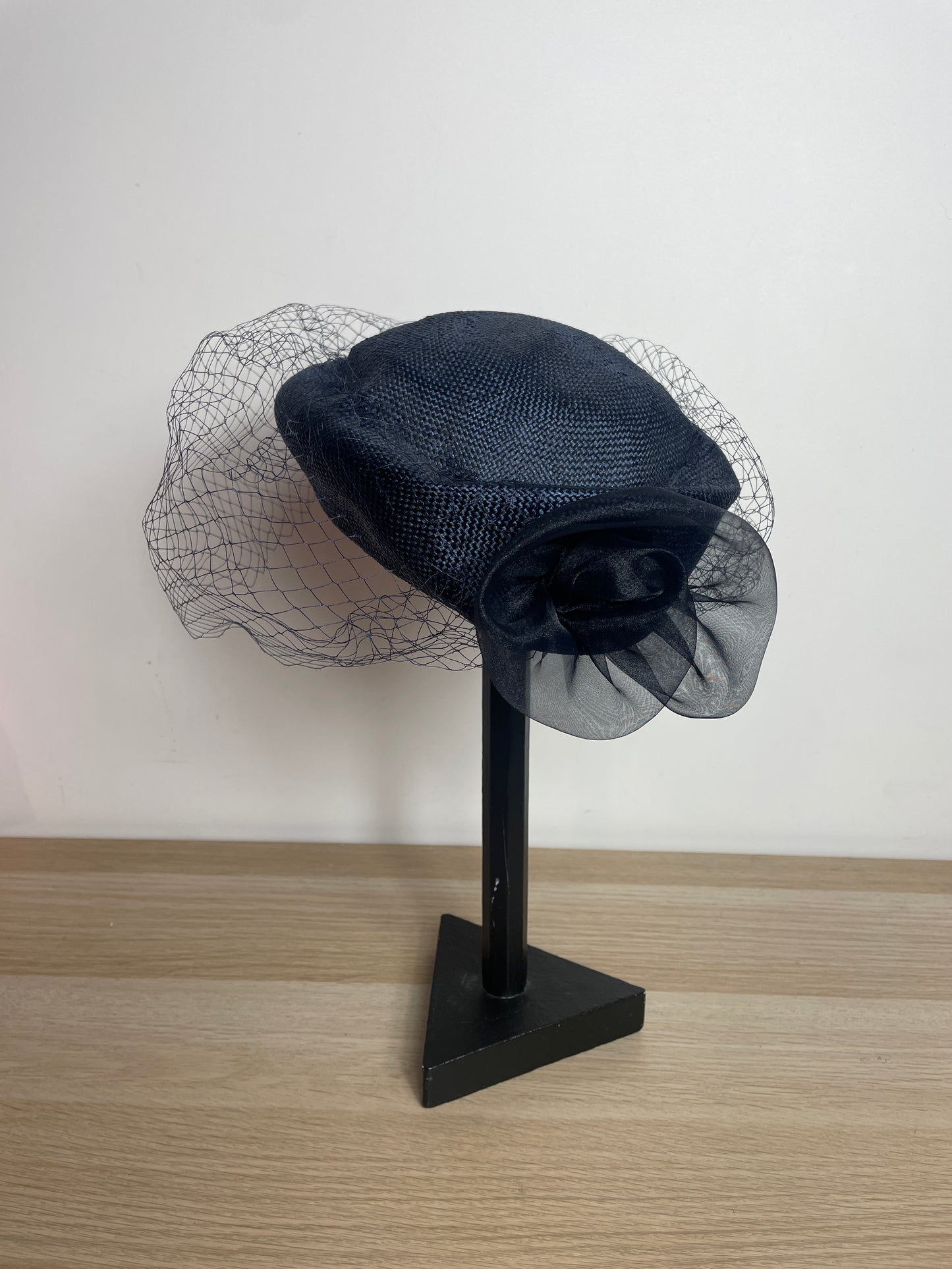 Bibi vintage à voilette bleu