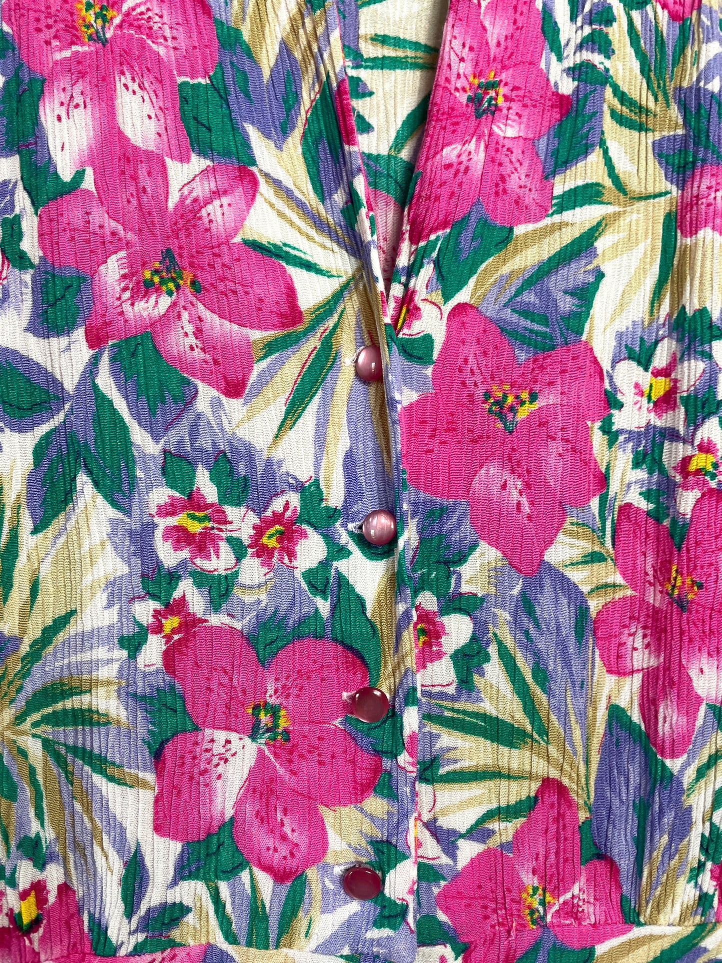 Blouse à fleurs 80s