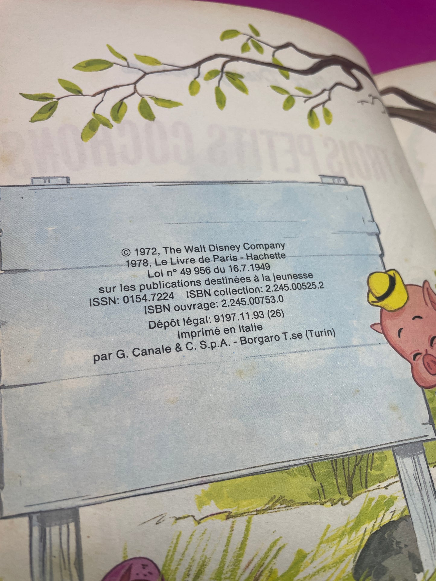 Mickey Club du livre Les Trois Petits Cochons 1979
