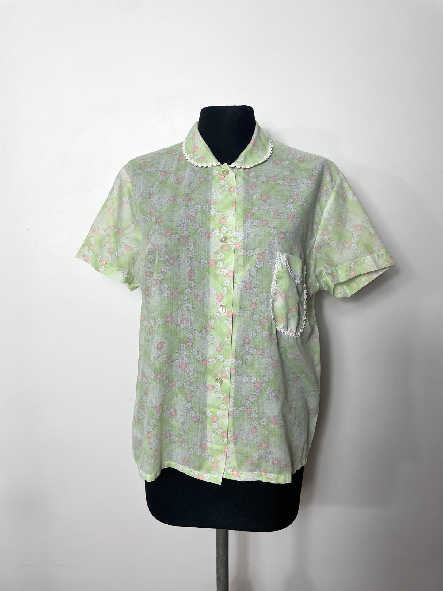 Chemisette 60's à fleurs