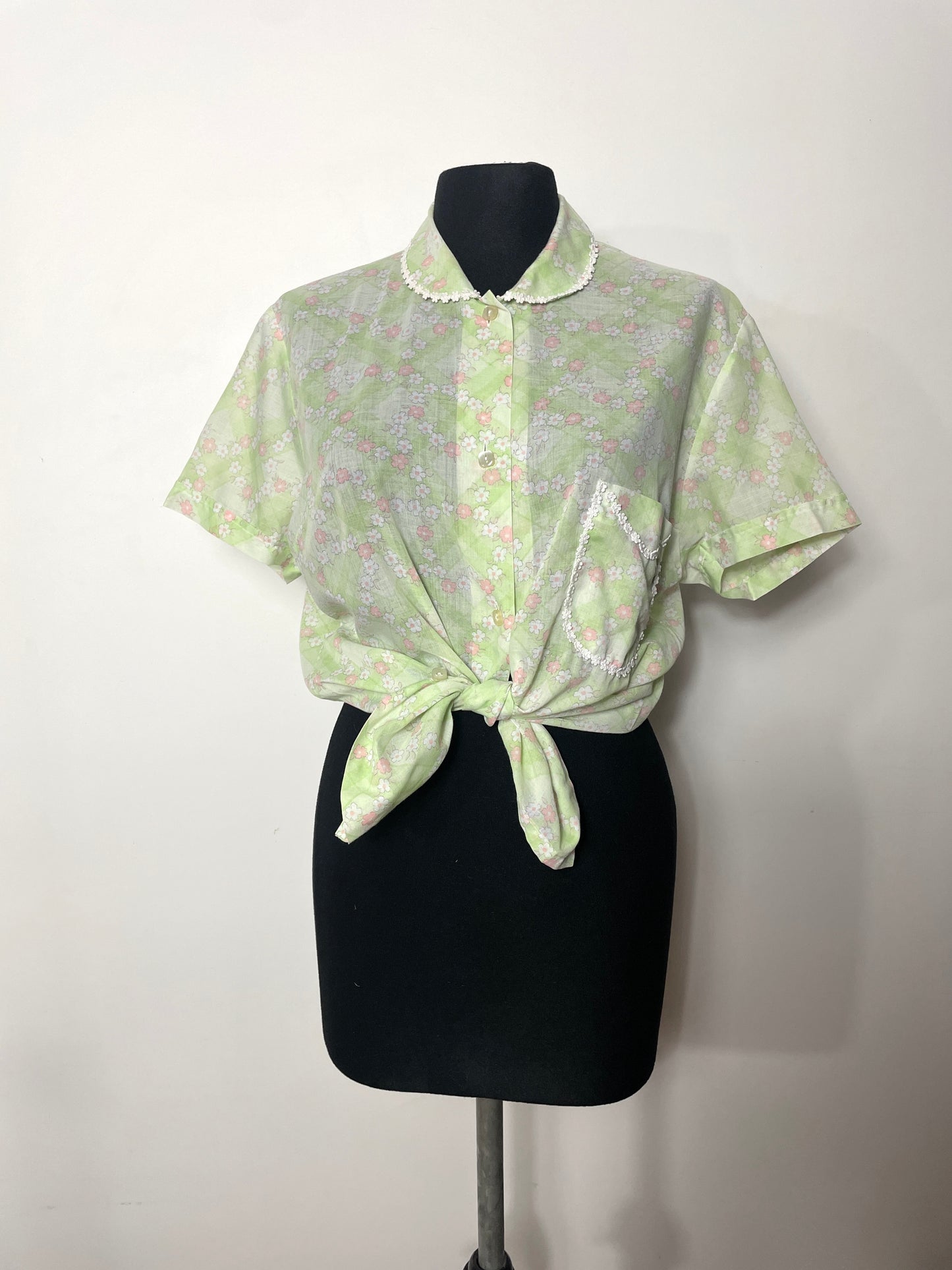 Chemisette 60's à fleurs