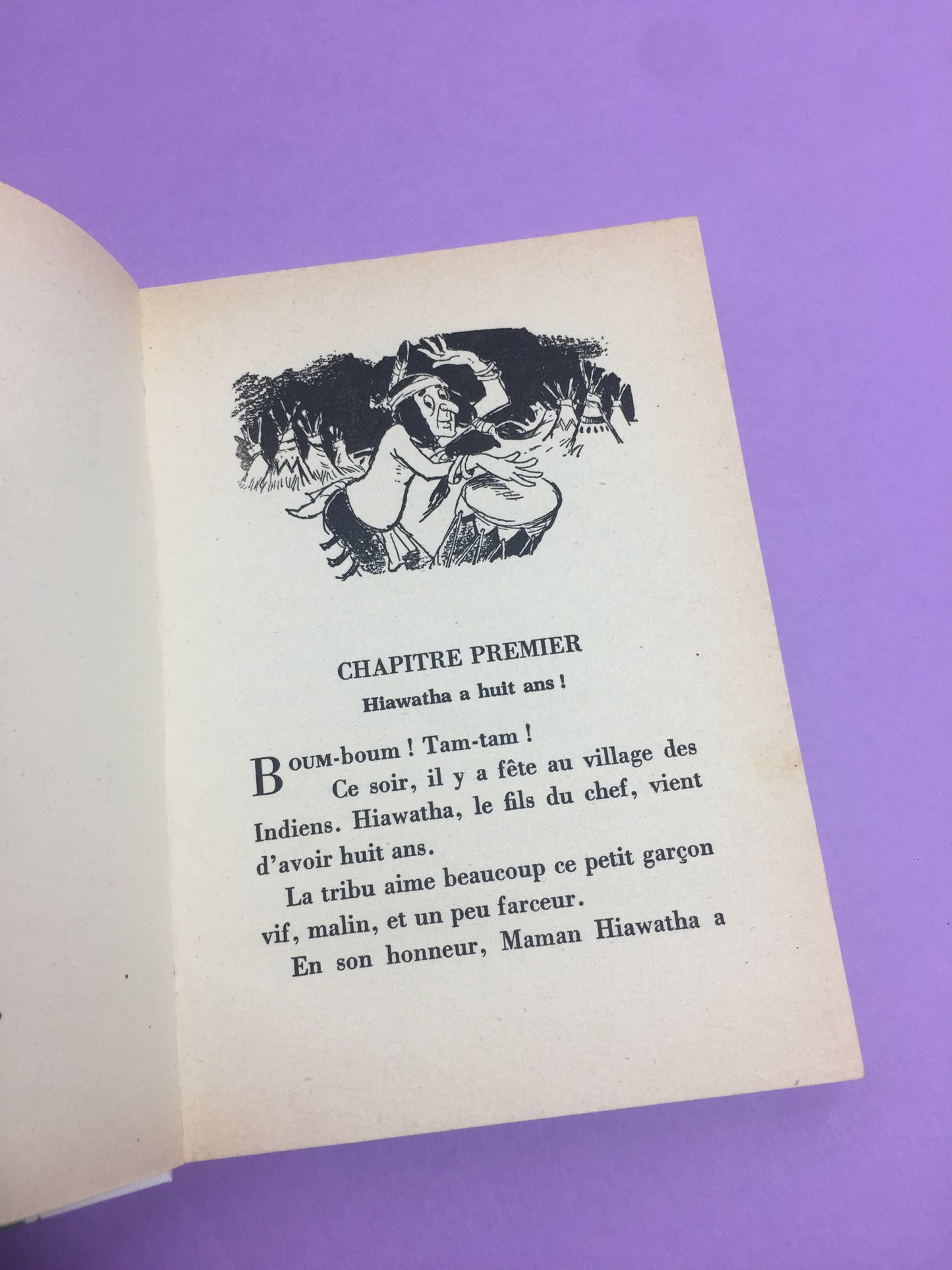 Livre Hiawatha Bibliothèque rose 1975