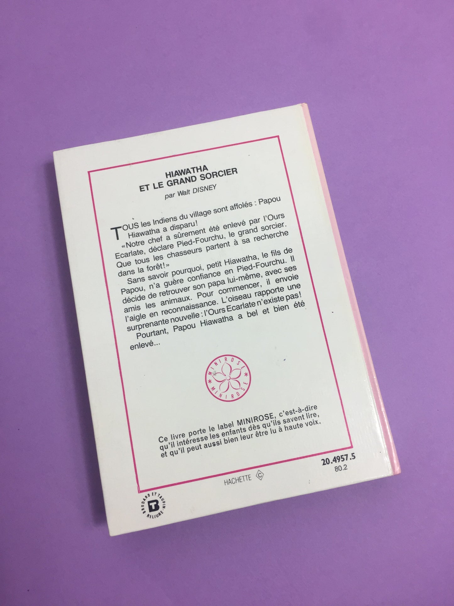 Livre Hiawatha Bibliothèque rose 1975