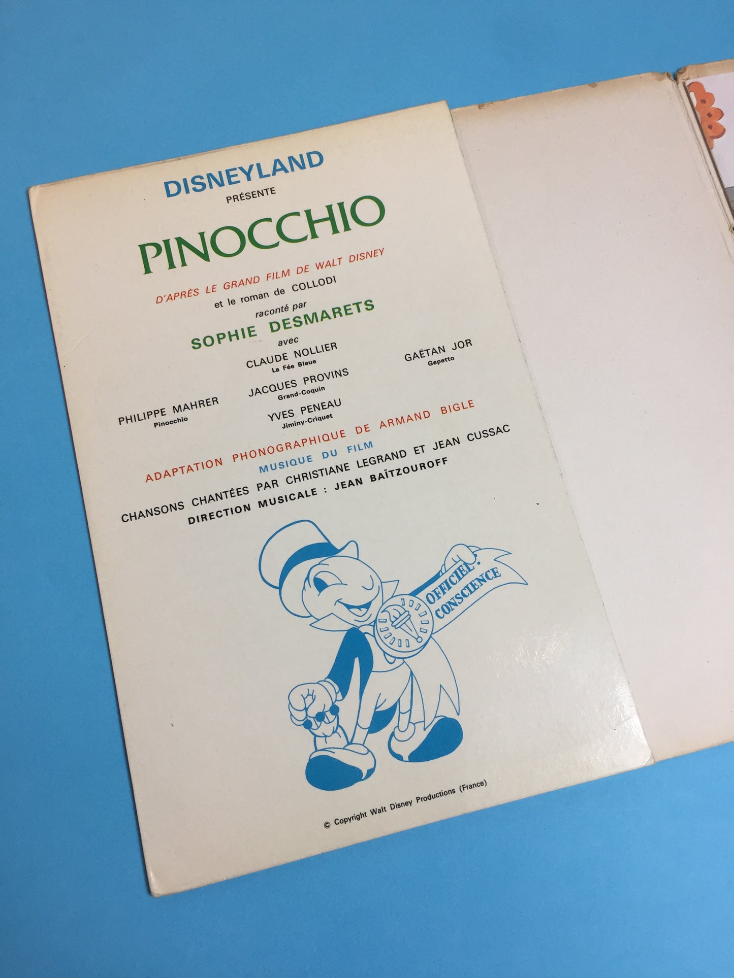 Vinyle vintage Pinocchio