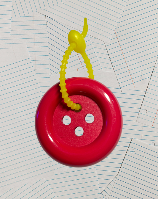 Porte-clés bouton vintage