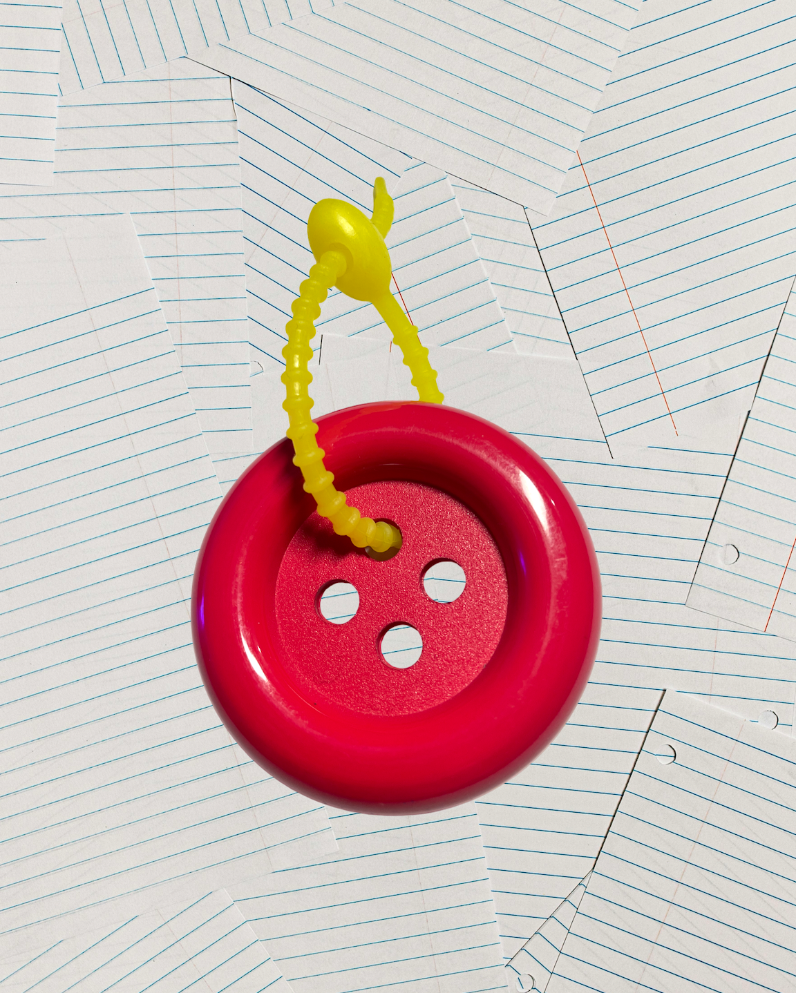 Porte-clés bouton vintage