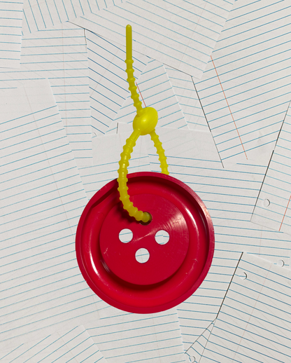 Porte-clés bouton vintage