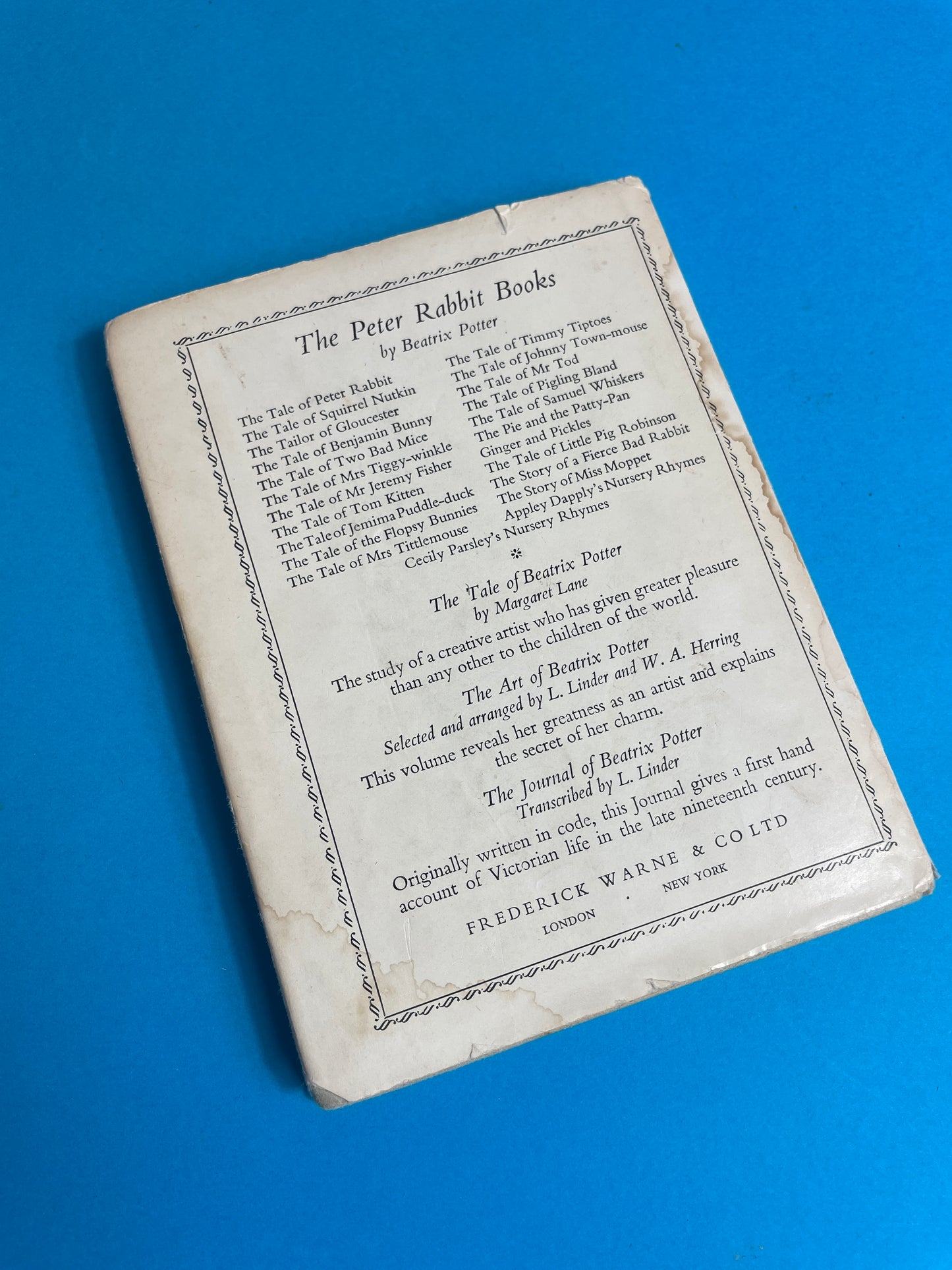 Beatrix Potter, The Tale of Mr Tod 60/70s