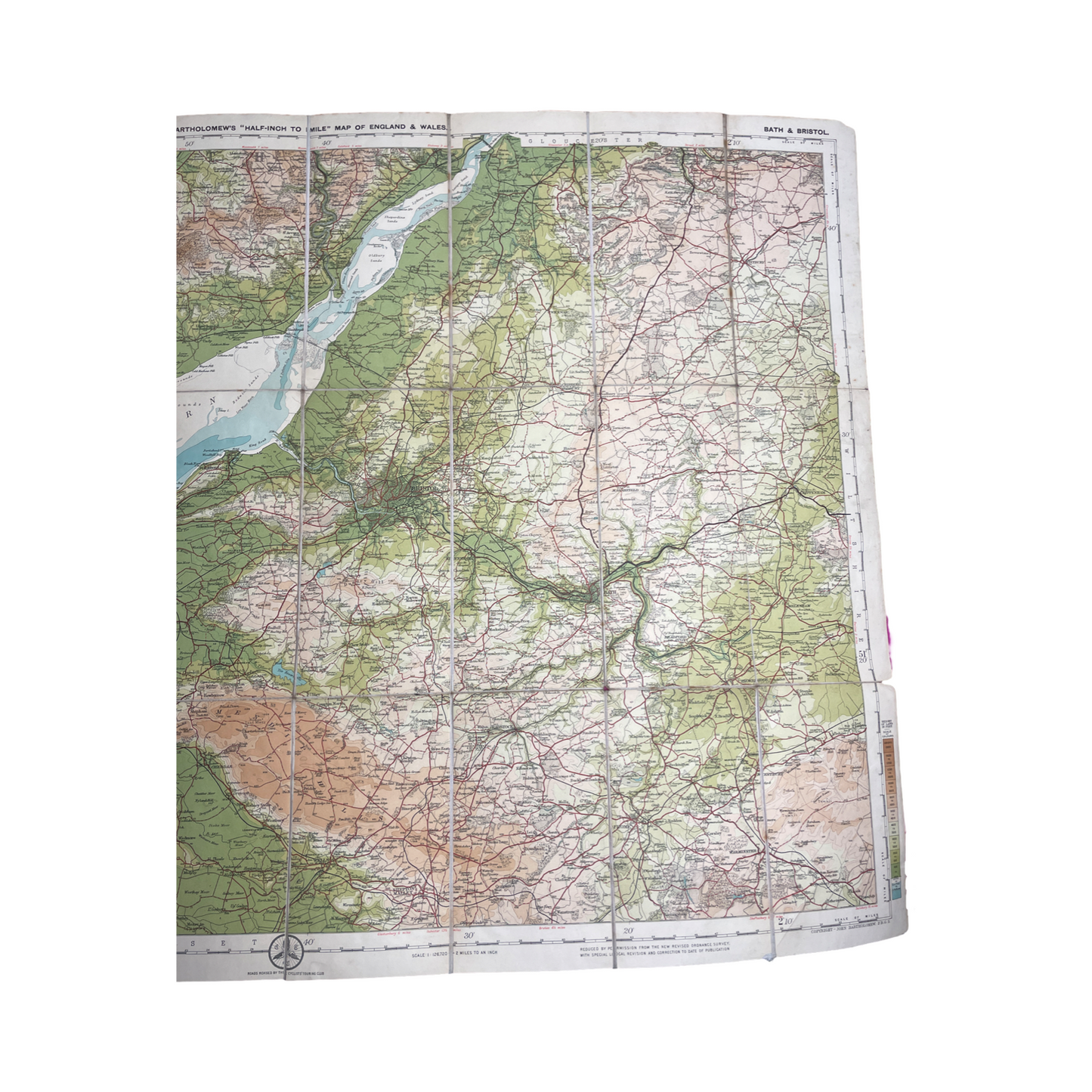 Carte Bristol & Bath 1910