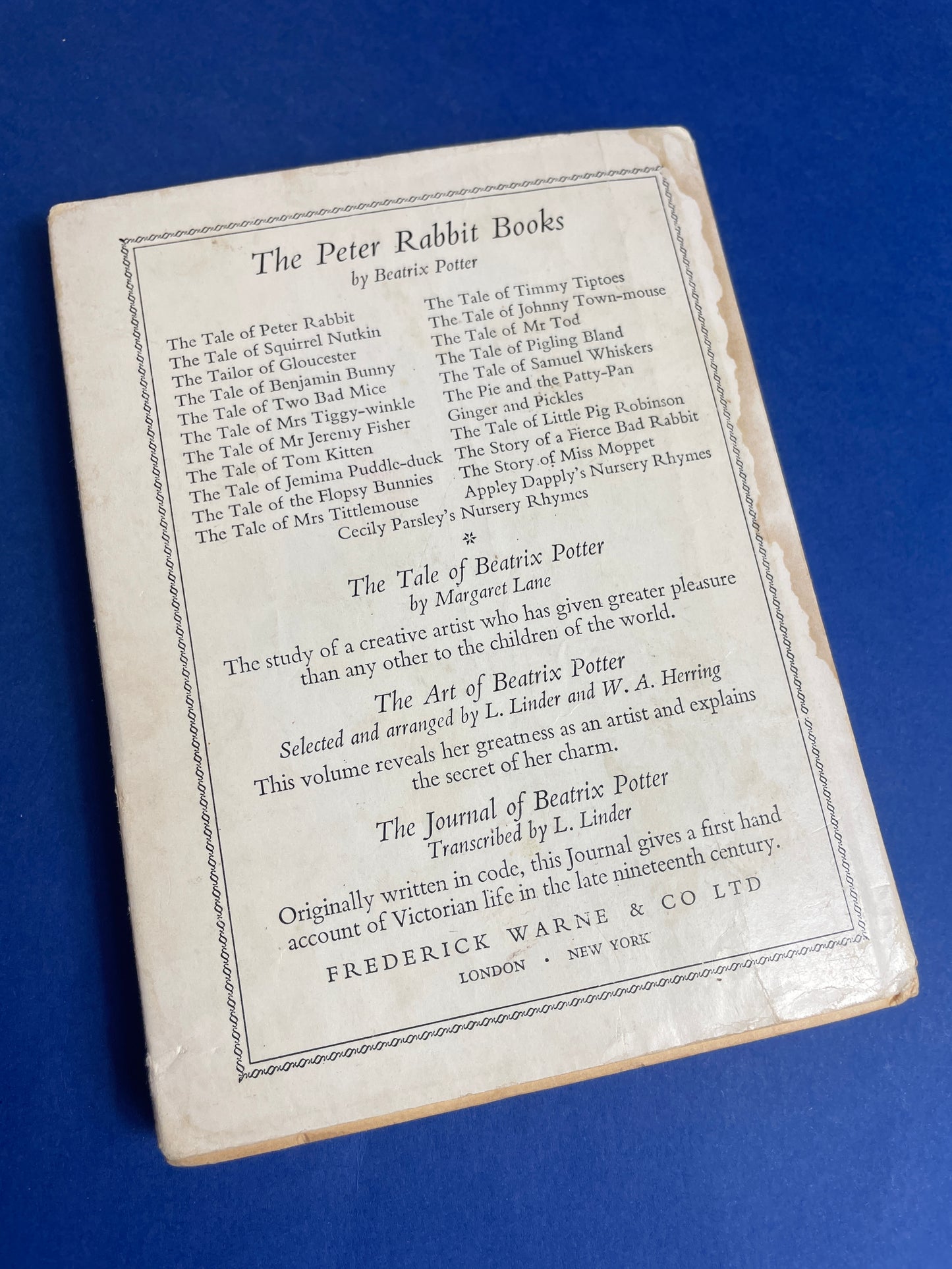 Beatrix Potter, The Tale of The Pie and The Patty Pan 1985