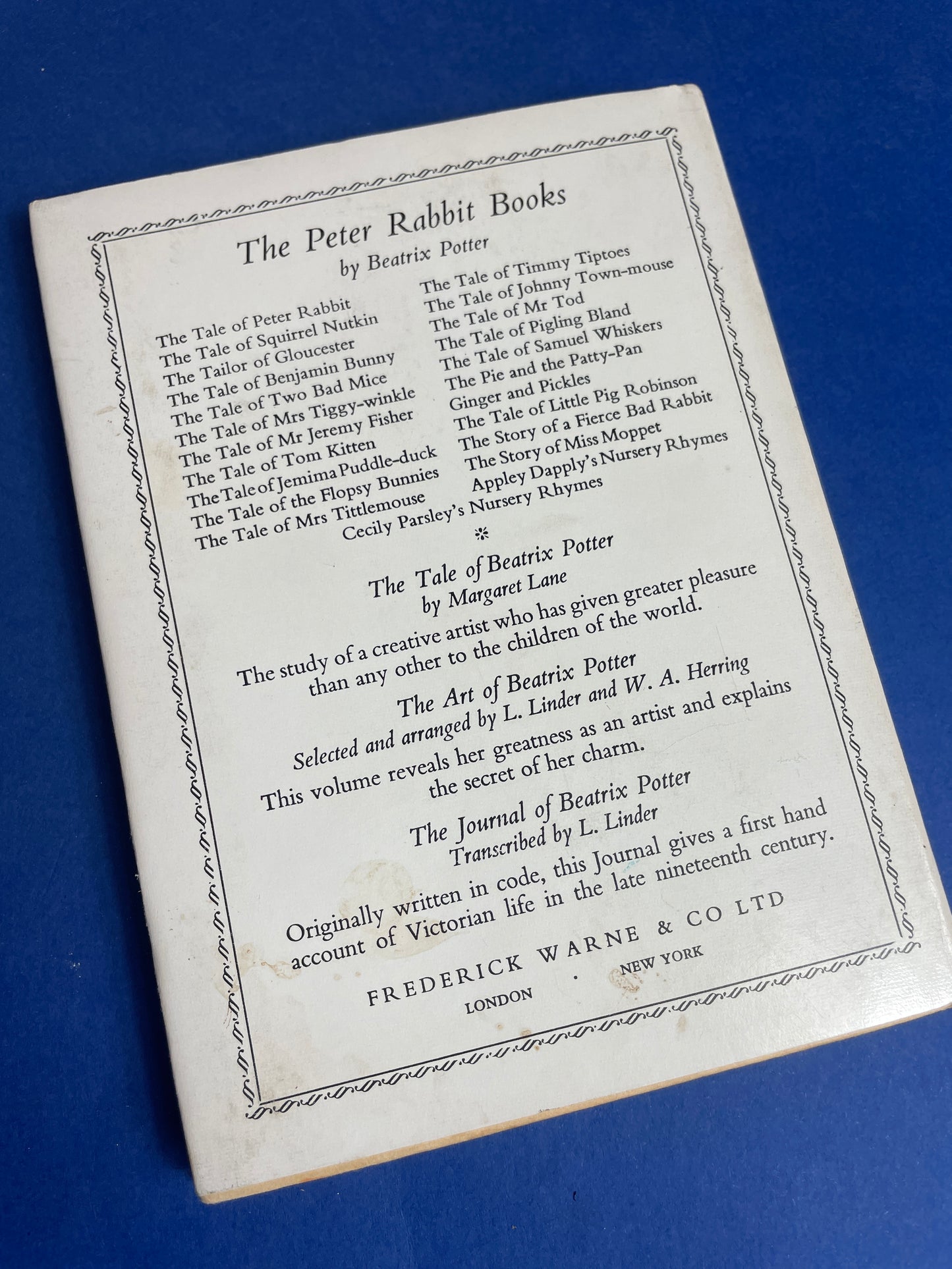 Beatrix Potter, Cecily Parsley's Nursery Rhymes 1985