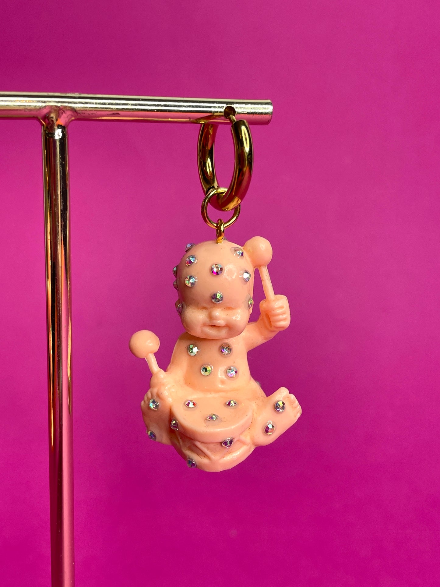 Boucle d'oreille Babies strass