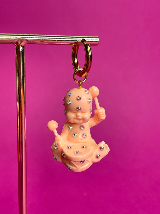 Boucle d'oreille Babies strass