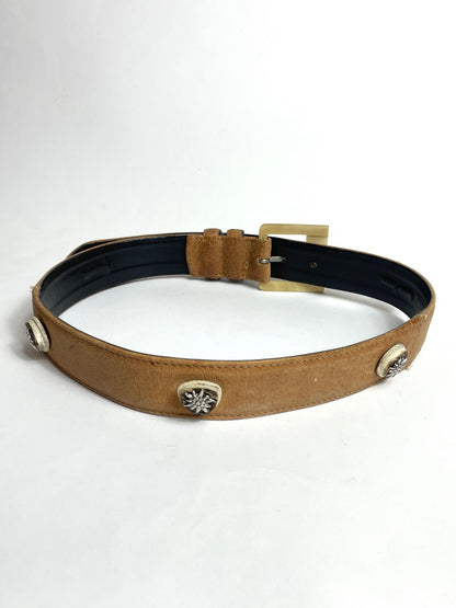 Ceinture en cuir et corne