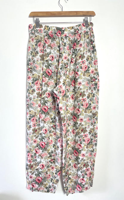 Pantalon 80s à fleurs